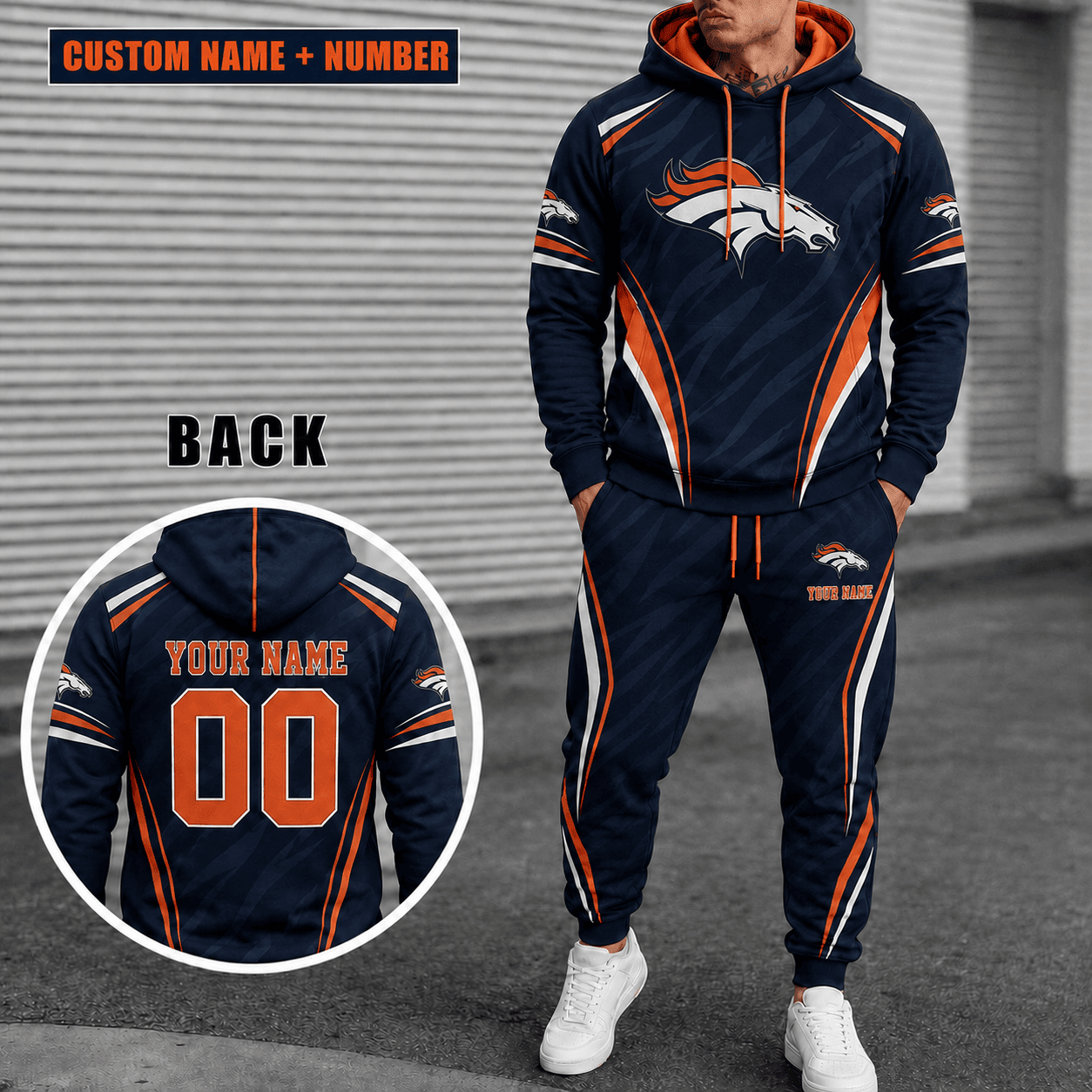 Denver Broncos Personalized Combo Hoodie And Sweatpants Gift For Fan VAN55217