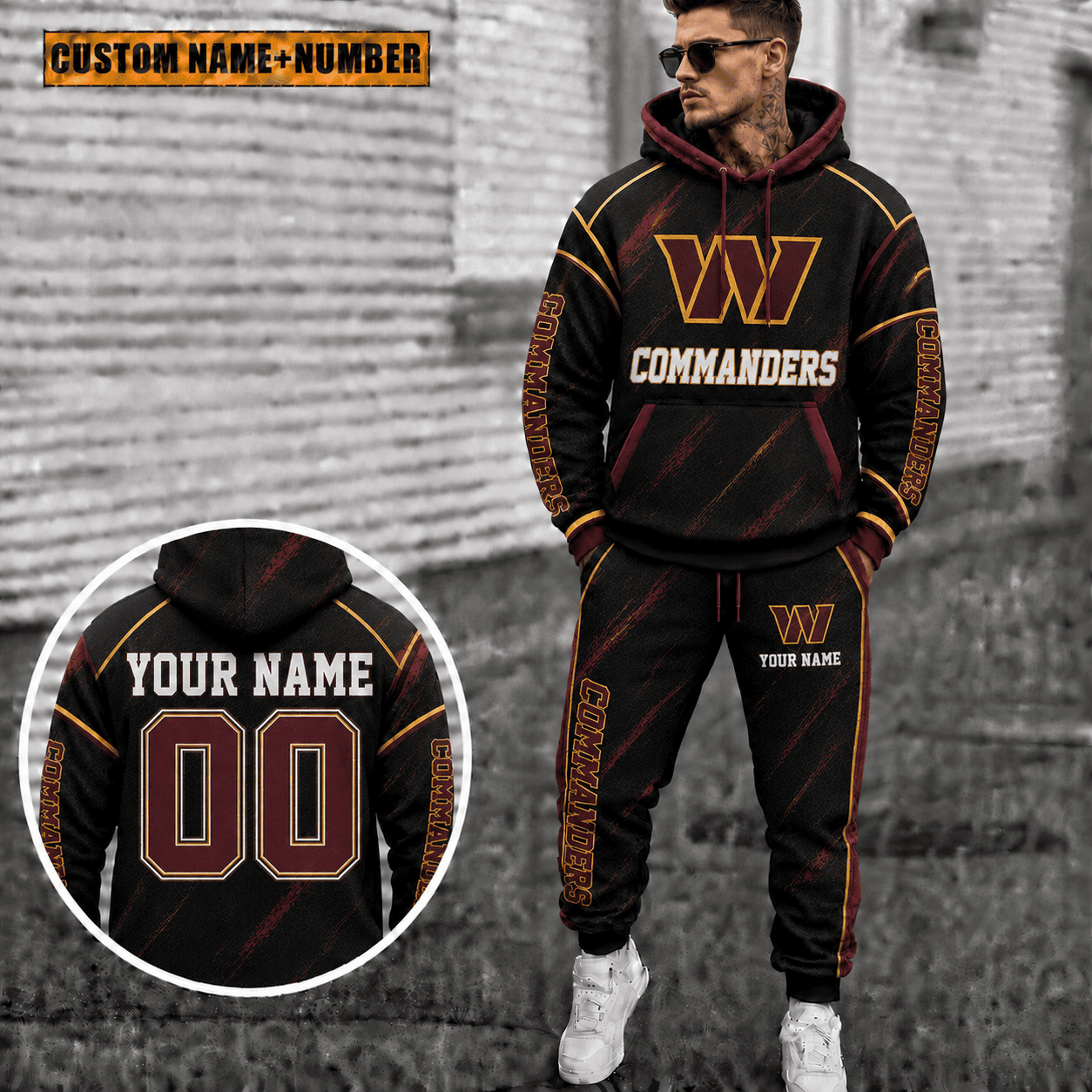 Washington Commanders Personalized Combo Hoodie And Sweatpants Gift For Fan VAN8236