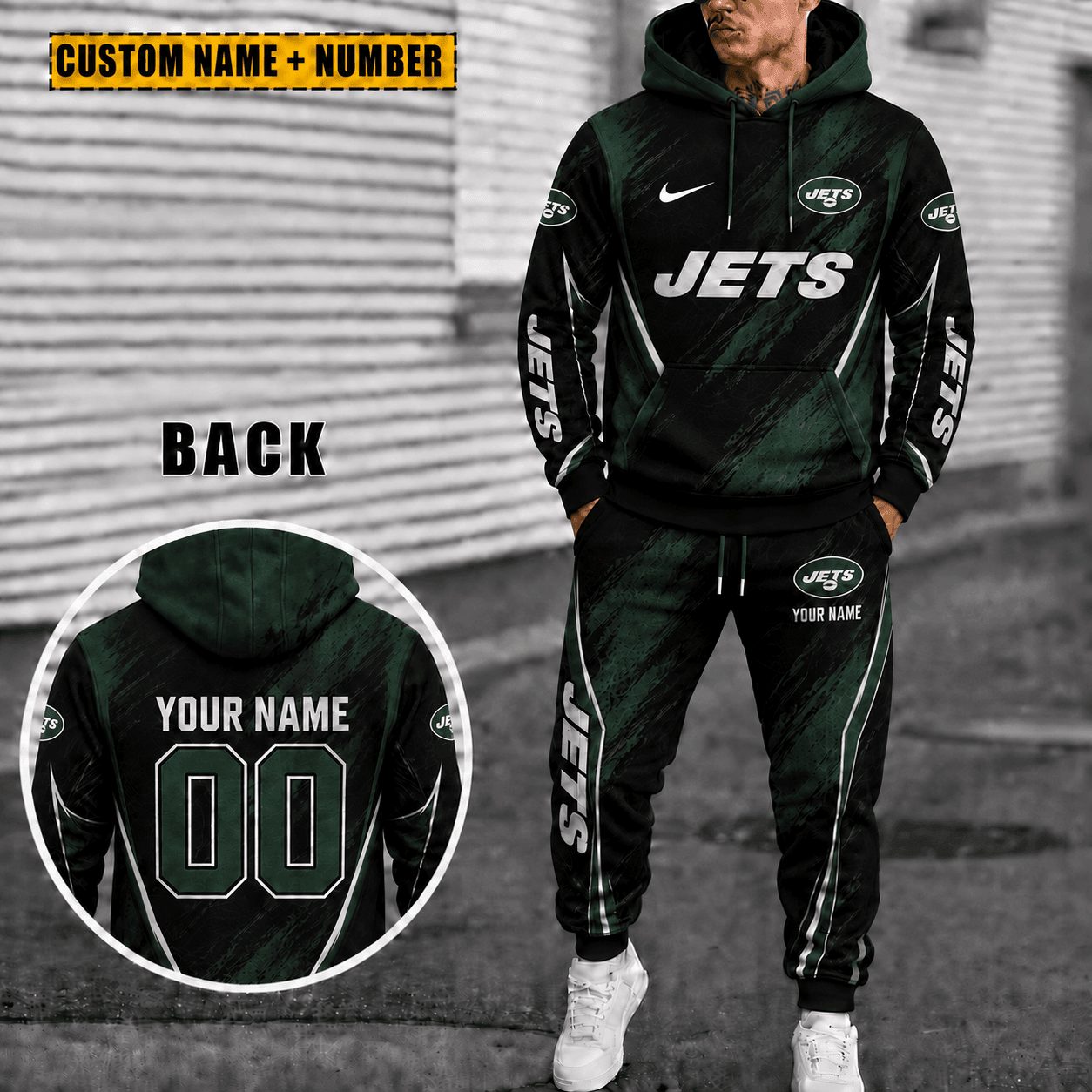 New York Jets Personalized Combo Hoodie And Sweatpants Gift For Fan VAN6621