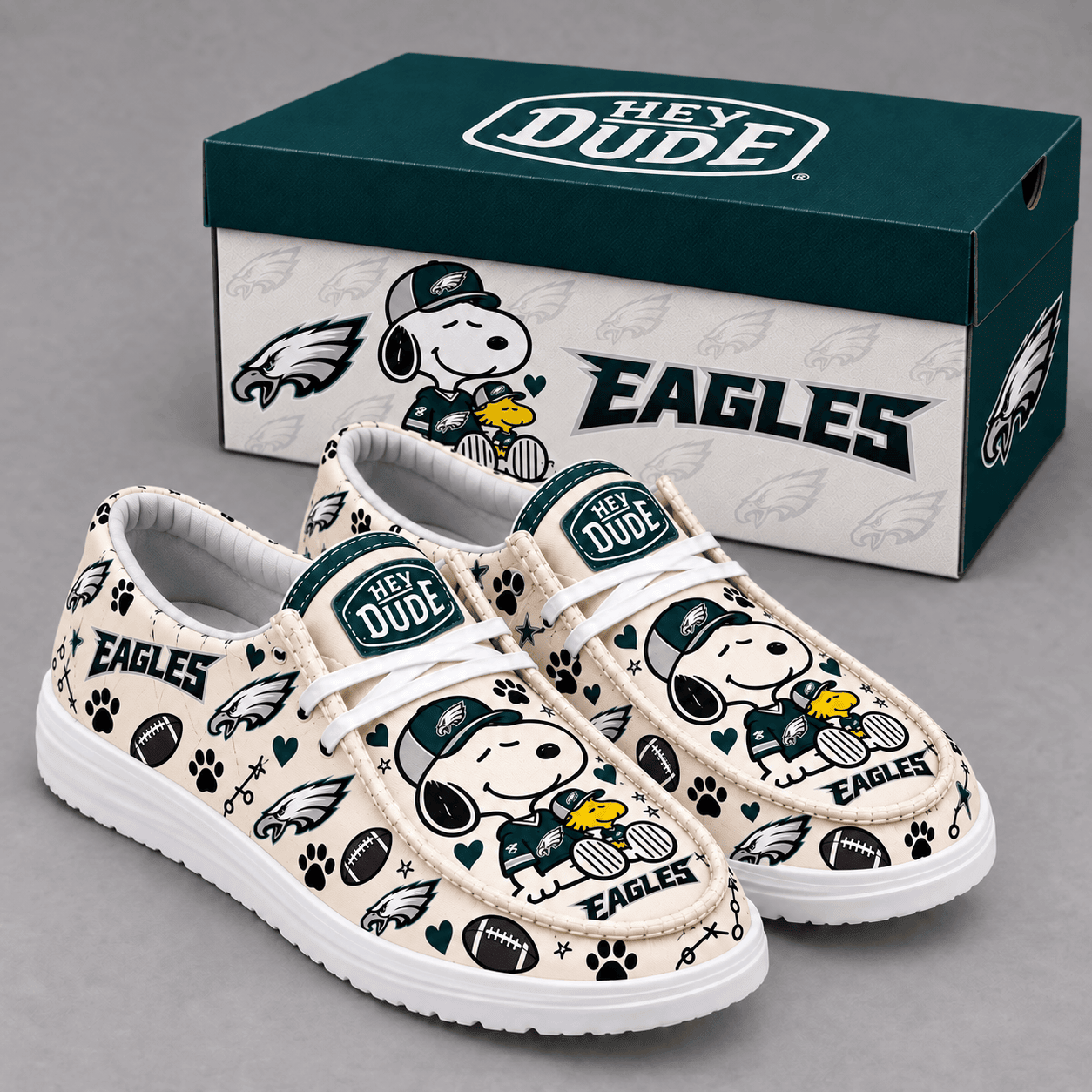 Philadelphia Eagles | Premium NFL Football Field Fan Loafer Shoes - VA615461