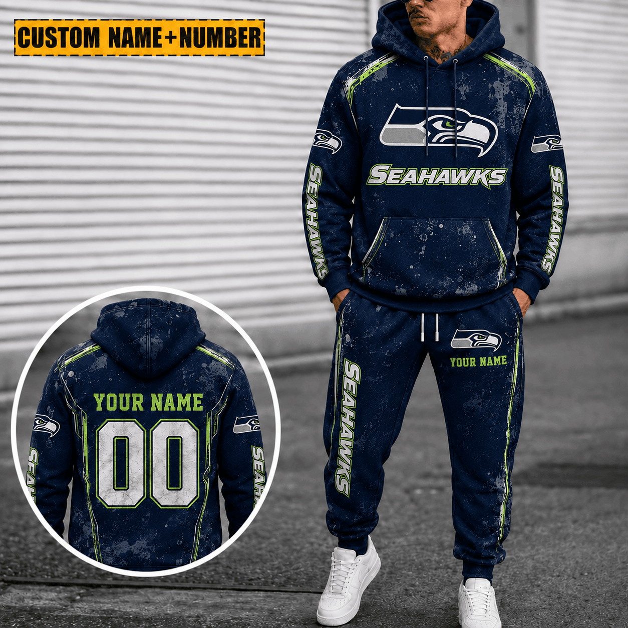 Seattle Seahawks Personalized Combo Hoodie And Sweatpants Gift For Fan VAN77178