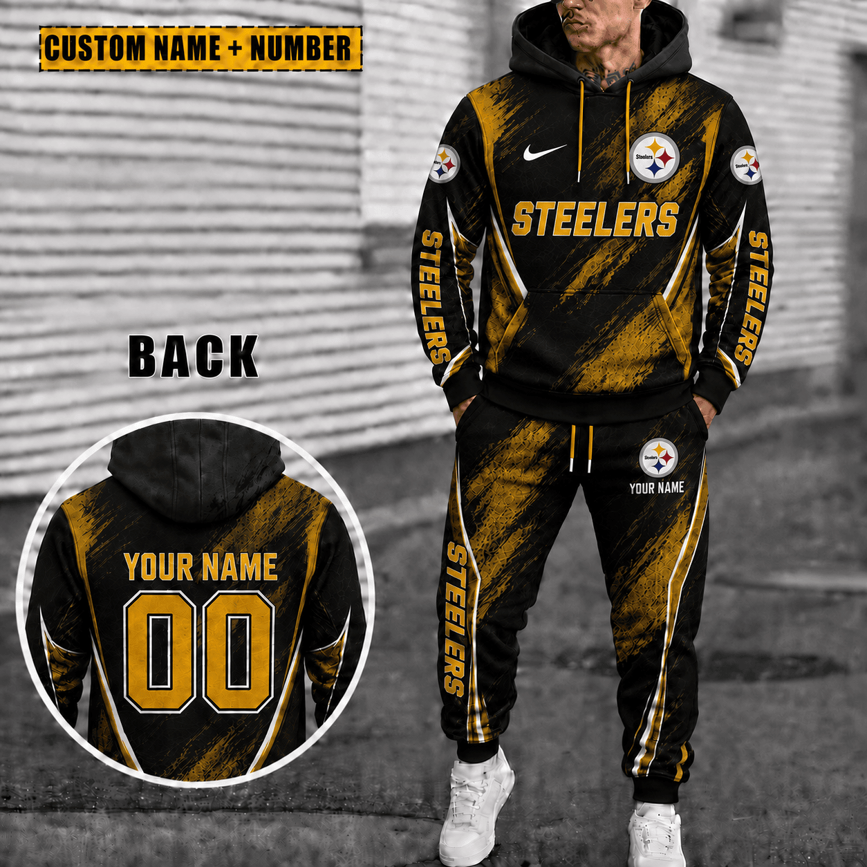 Pittsburgh Steelers Personalized Combo Hoodie And Sweatpants Gift For Fan VAN6612