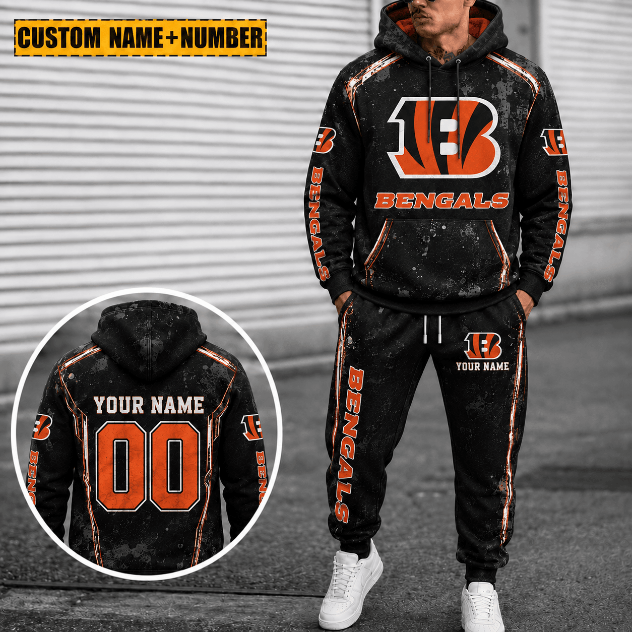 Cincinnati Bengals Personalized Combo Hoodie And Sweatpants Gift For Fan VAN77161