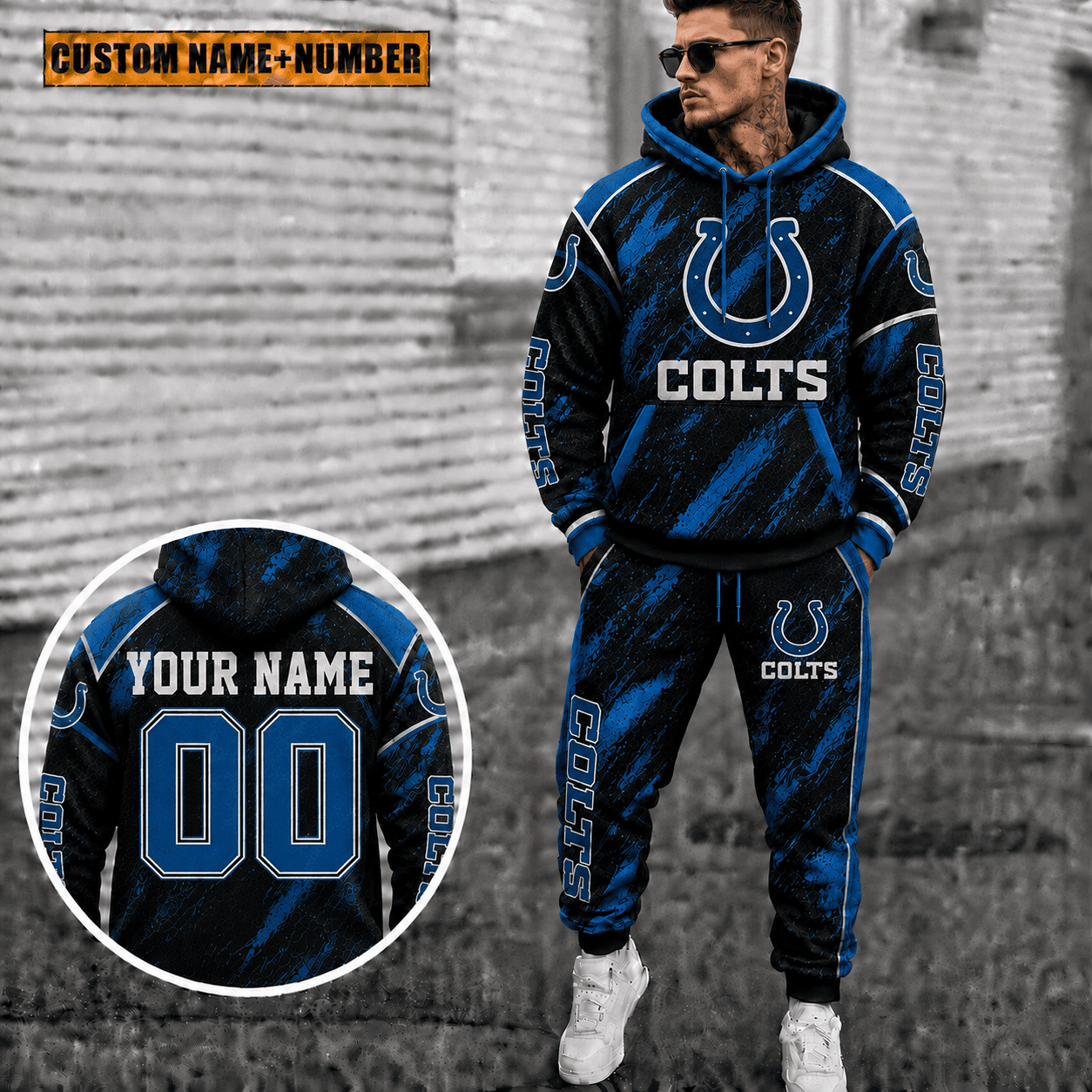 Indianapolis Colts Personalized Combo Hoodie And Sweatpants Gift For Fan VAN8251