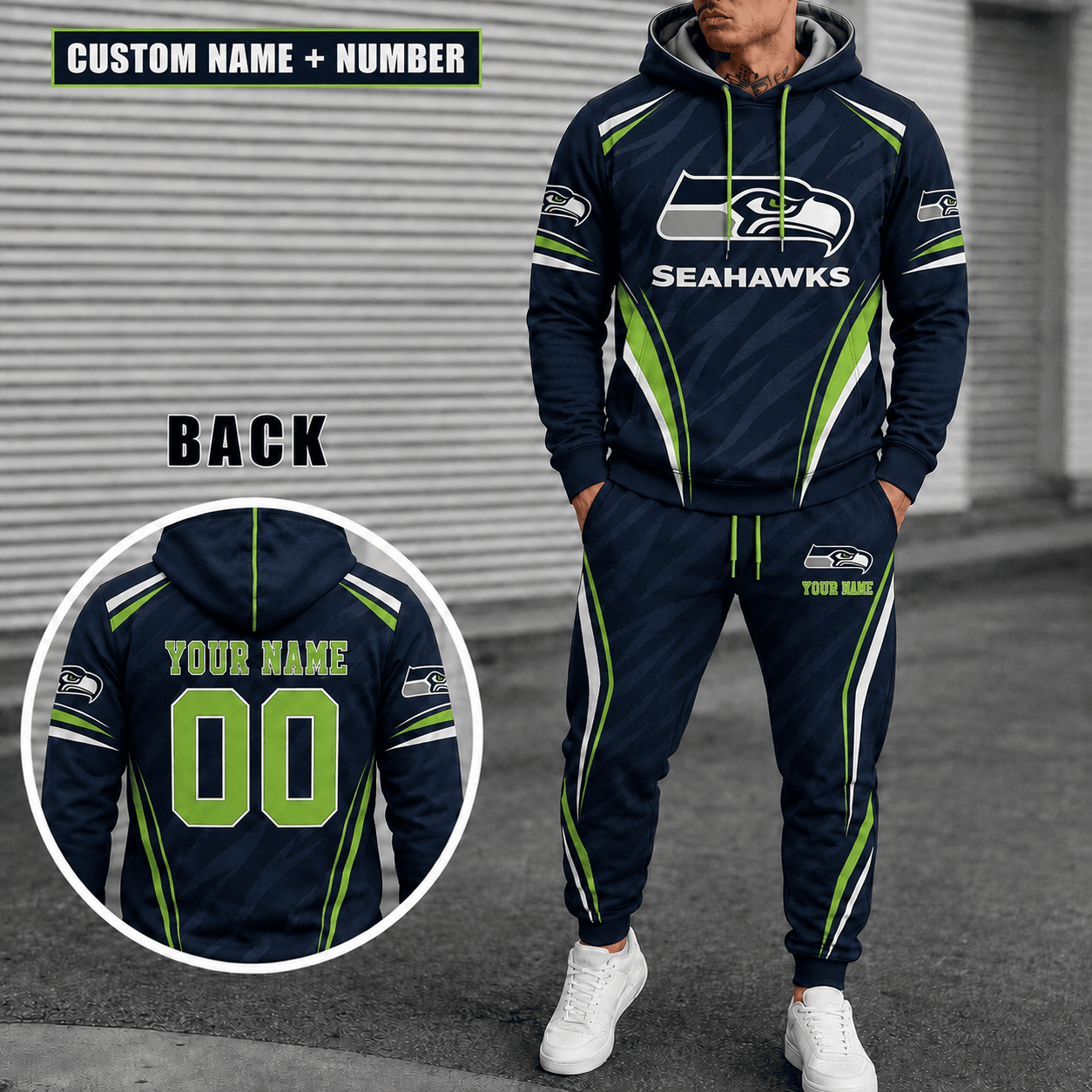 Seattle Seahawks Personalized Combo Hoodie And Sweatpants Gift For Fan VAN55238