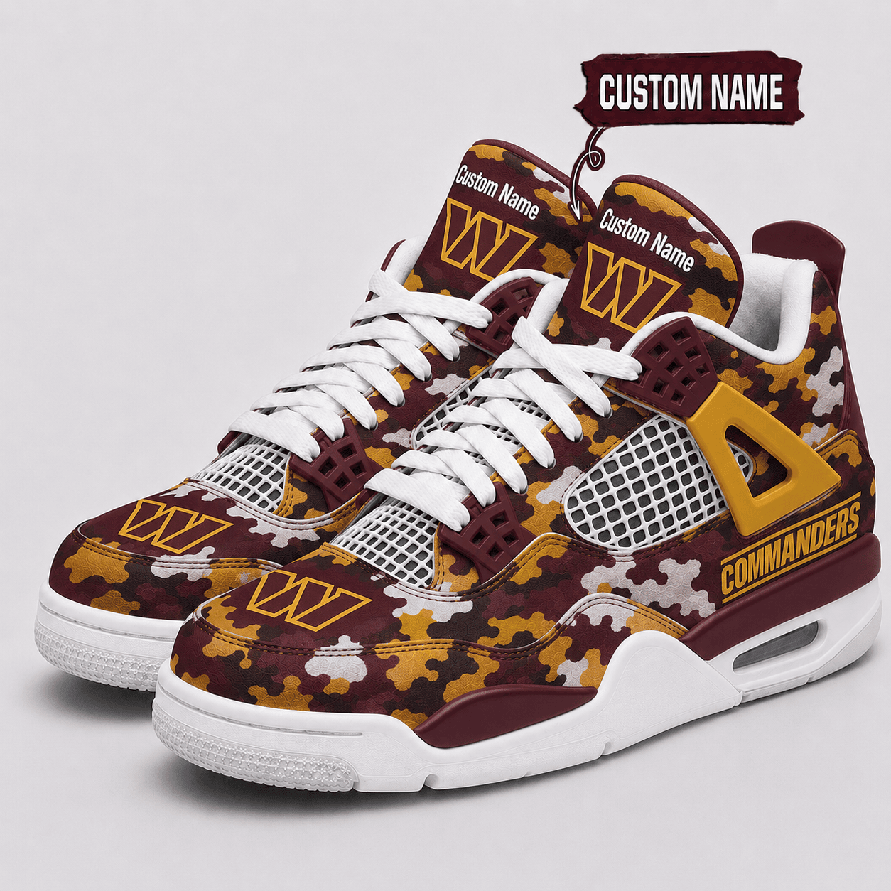 Washington Commanders Personalized AJ4 Sneaker PBSO8VR
