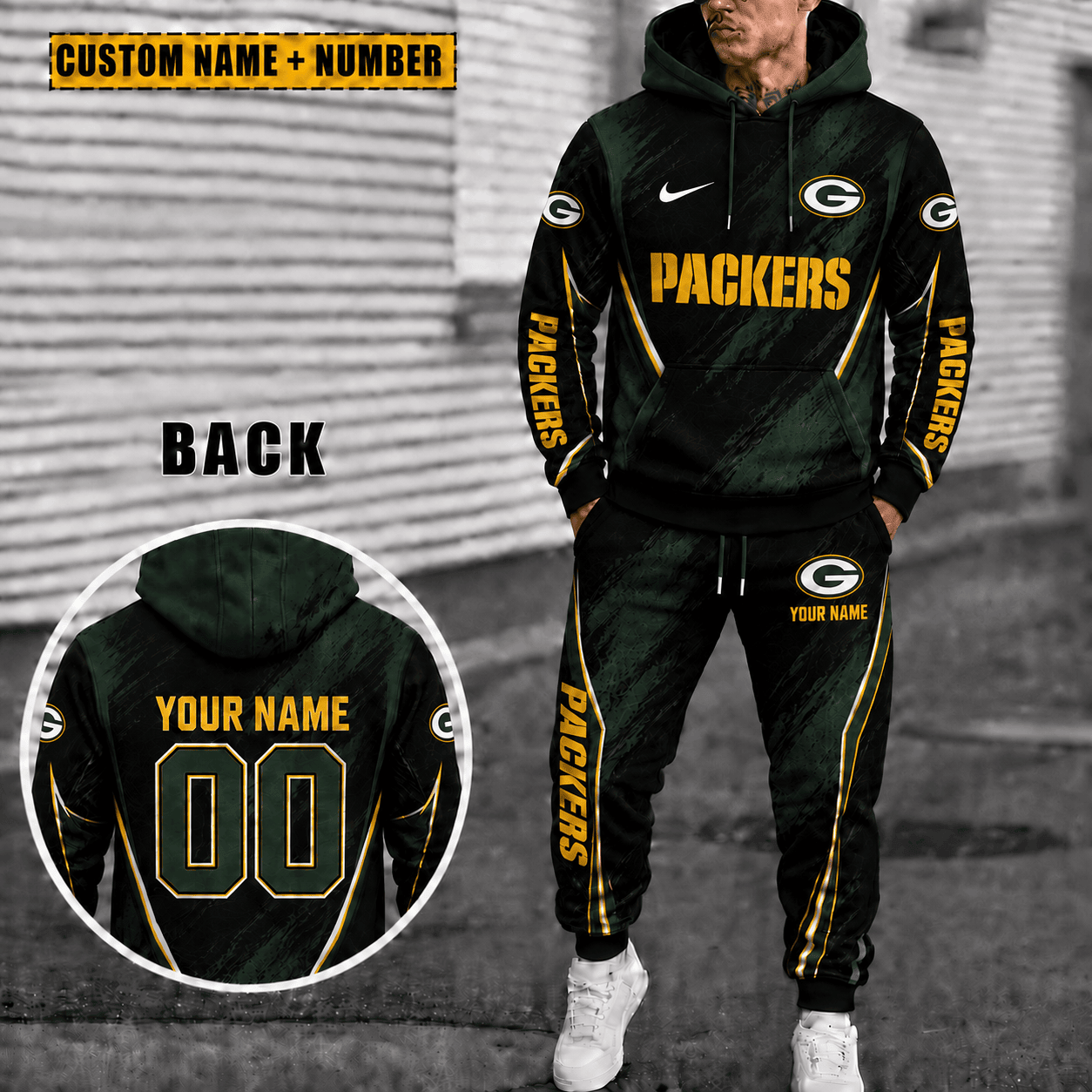 Green Bay Packers Personalized Combo Hoodie And Sweatpants Gift For Fan VAN6627