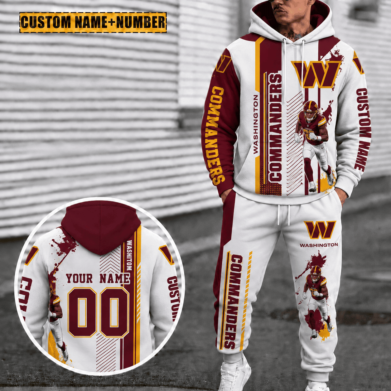 Washington Commanders Personalized Combo Hoodie And Sweatpants Gift For Fan VAN91117