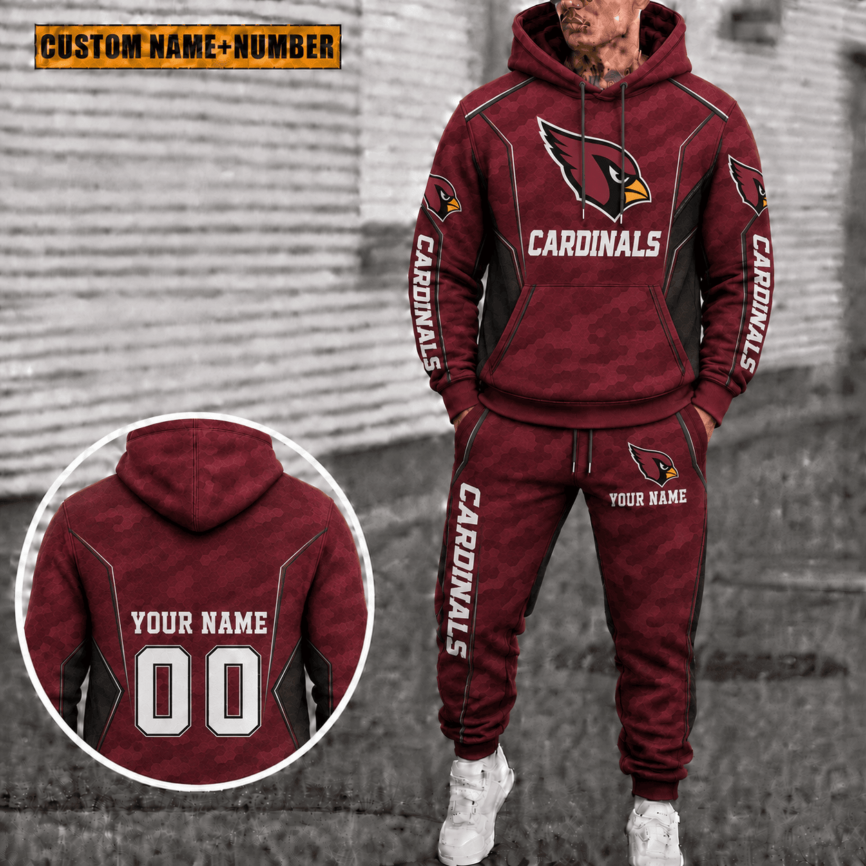 Arizona Cardinals Personalized Combo Hoodie And Sweatpants Gift For Fan VAN88105