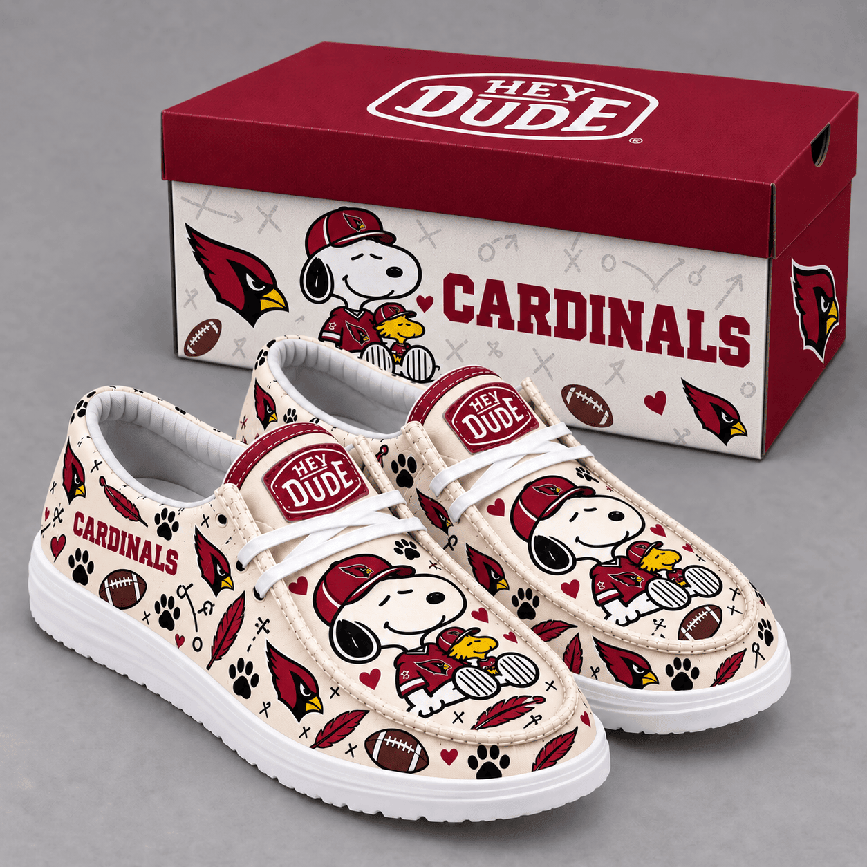 Arizona Cardinals | Premium NFL Football Field Fan Loafer Shoes - VA615456
