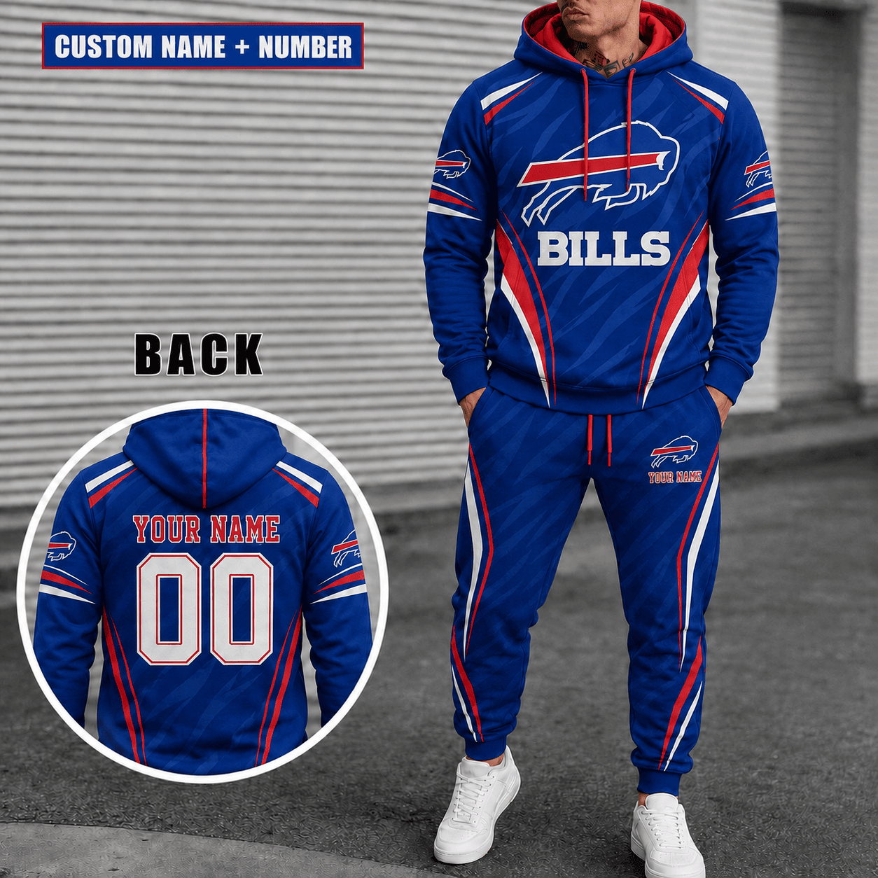 Buffalo Bills Personalized Combo Hoodie And Sweatpants Gift For Fan VAN55222