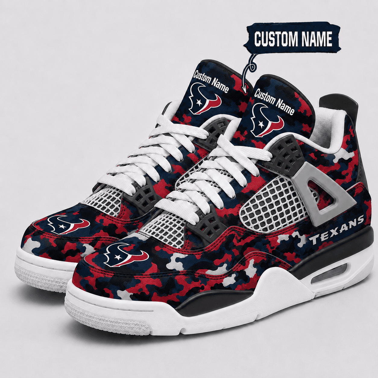 Houston Texans Personalized AJ4 Sneaker VAN12111
