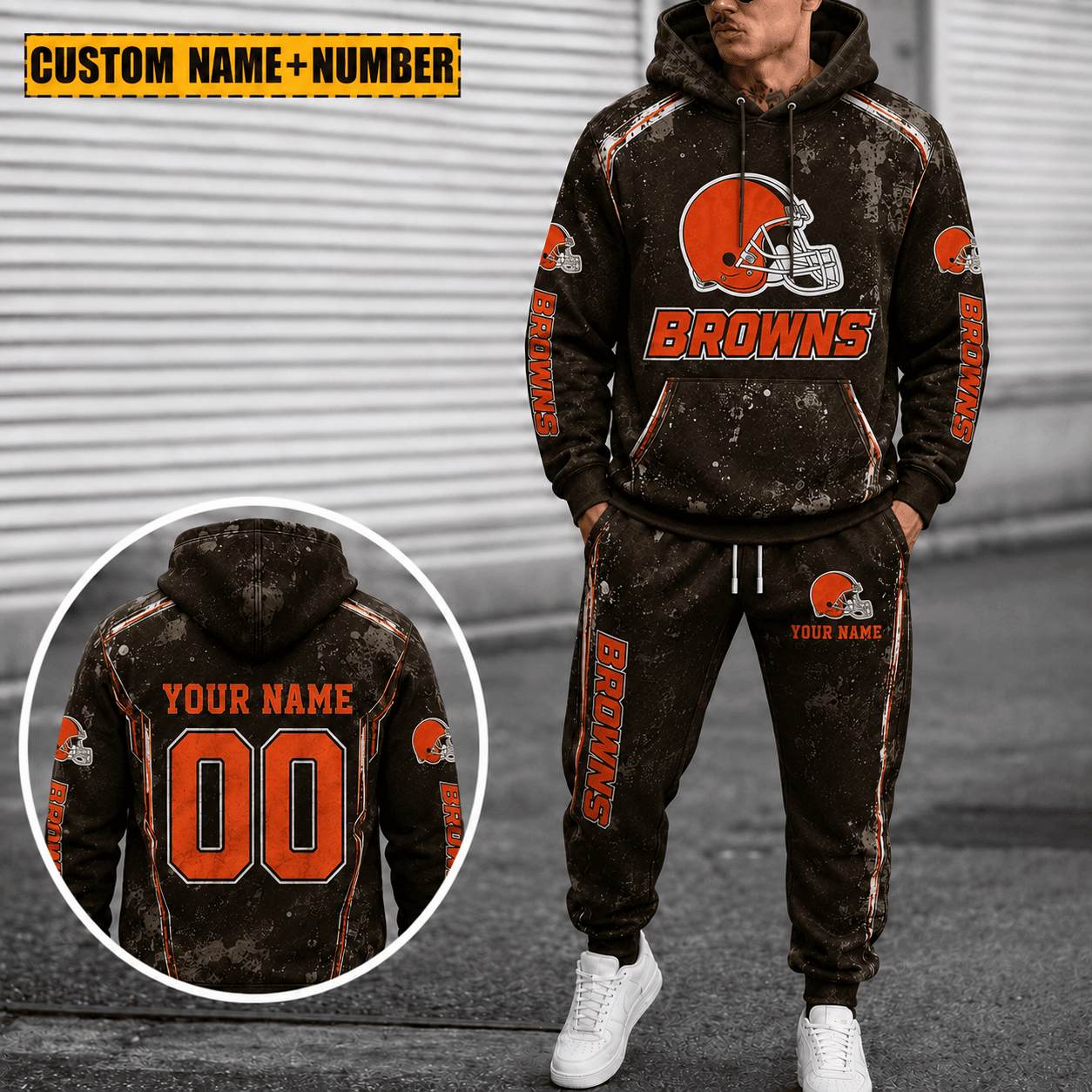 Cleveland Browns Personalized Combo Hoodie And Sweatpants Gift For Fan VAN77153