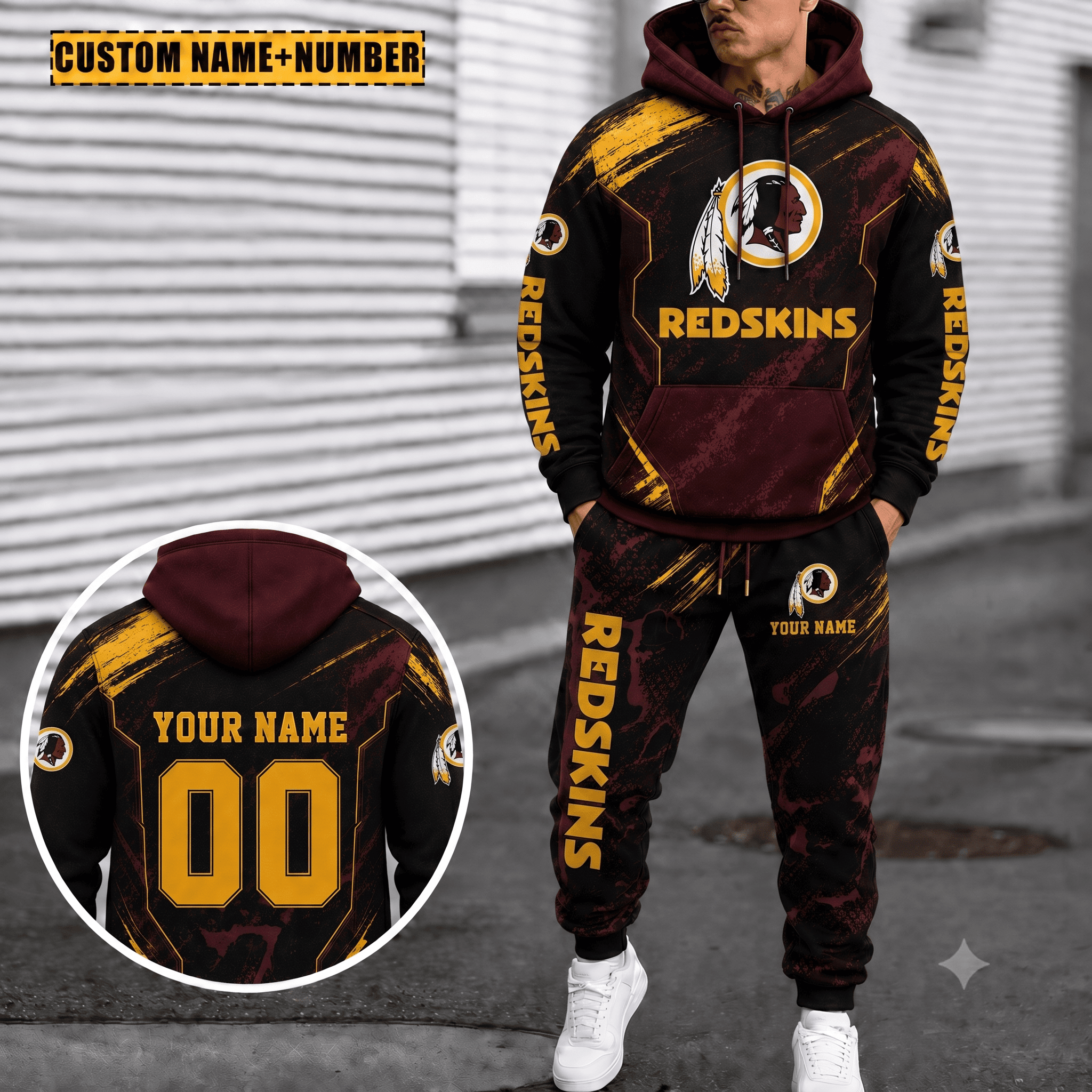 Washington Redskins Personalized Combo Hoodie And Sweatpants Gift For Fan VAN66813