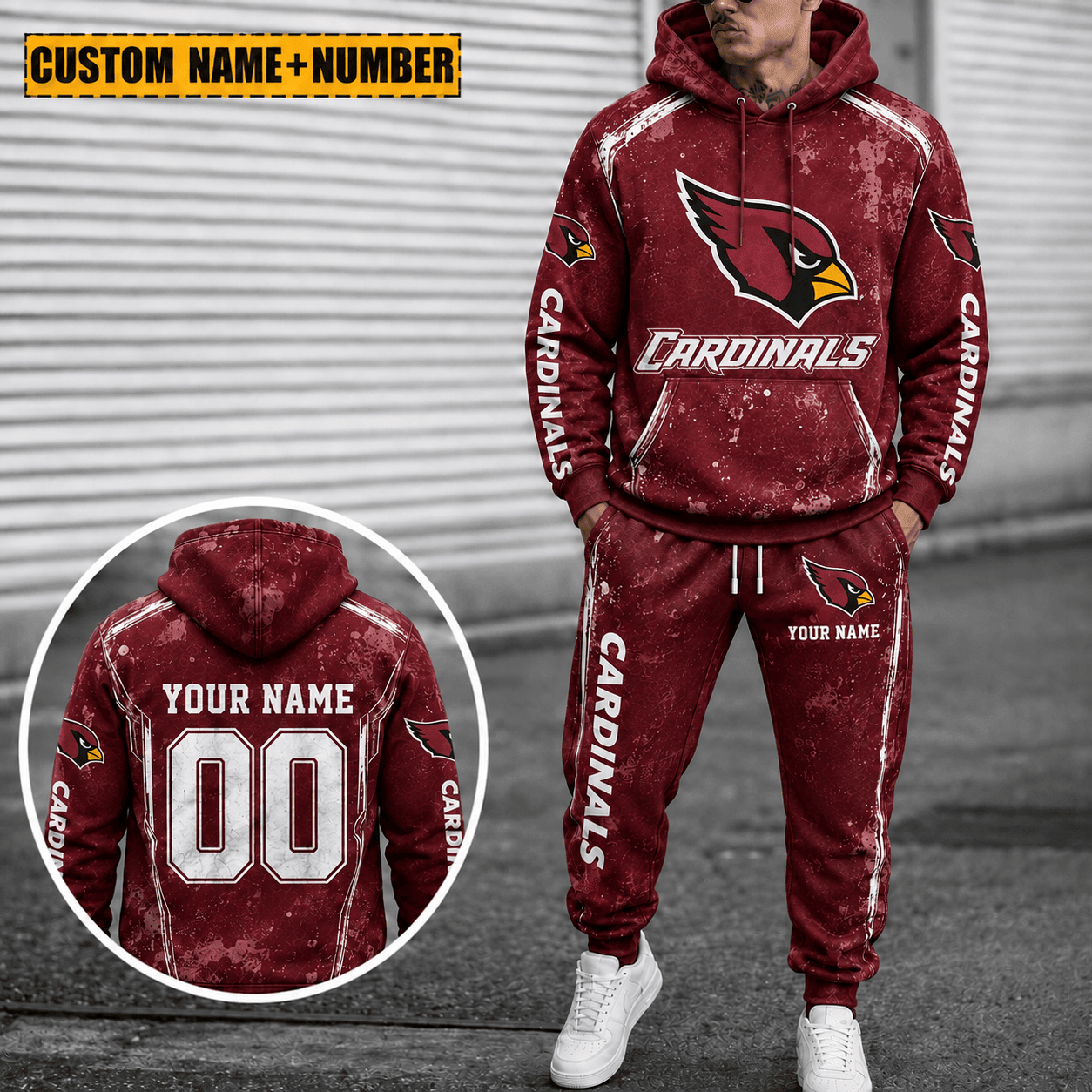 Arizona Cardinals Personalized Combo Hoodie And Sweatpants Gift For Fan VAN77174
