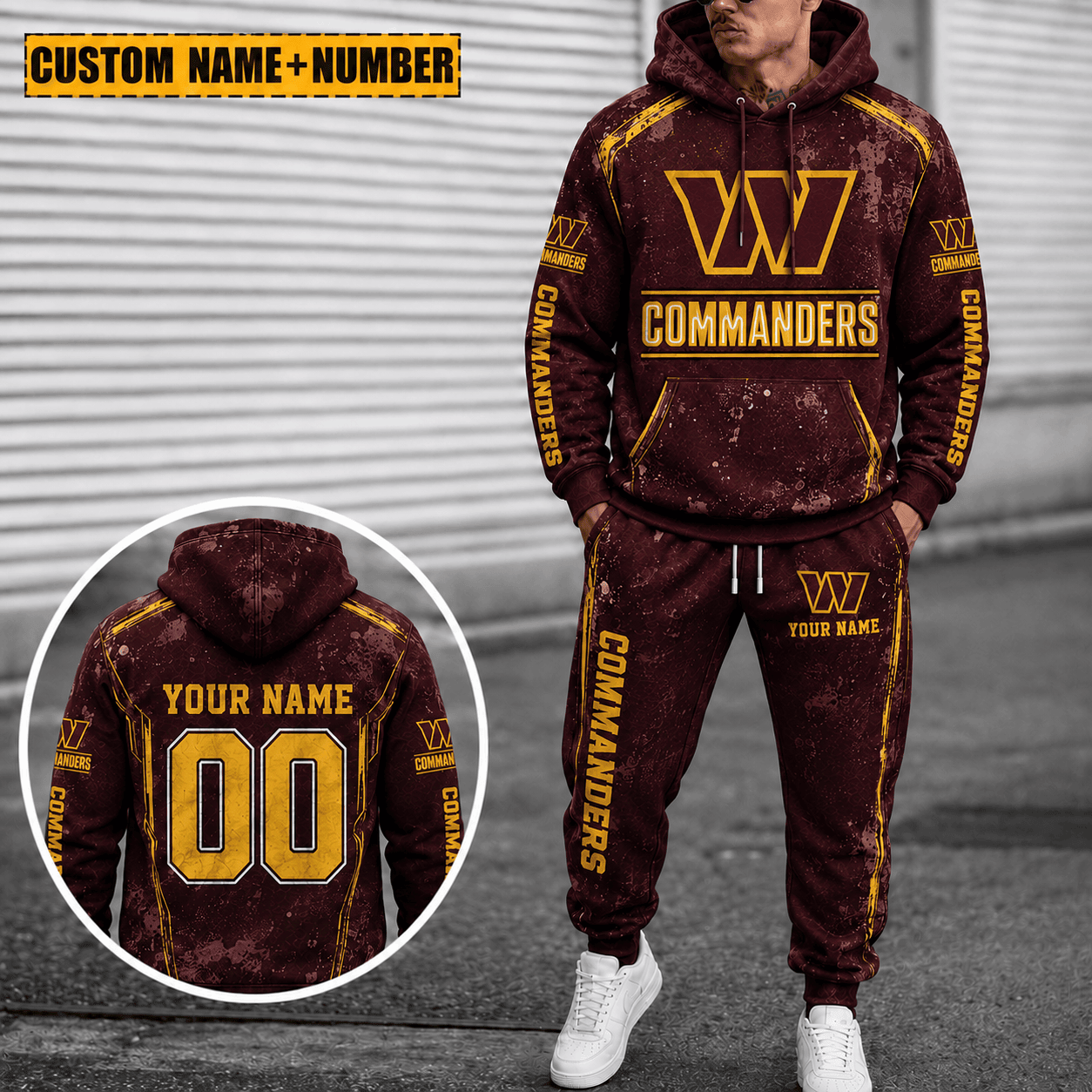 Washington Commanders Personalized Combo Hoodie And Sweatpants Gift For Fan VAN77170