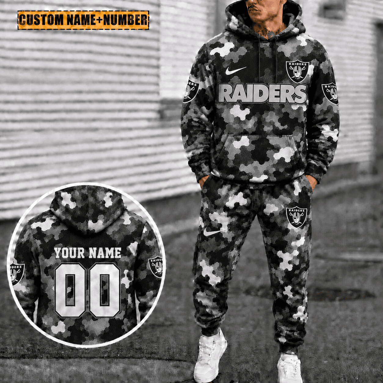 Raiders Personalized Combo Hoodie And Sweatpants Gift For Fan VAN4055