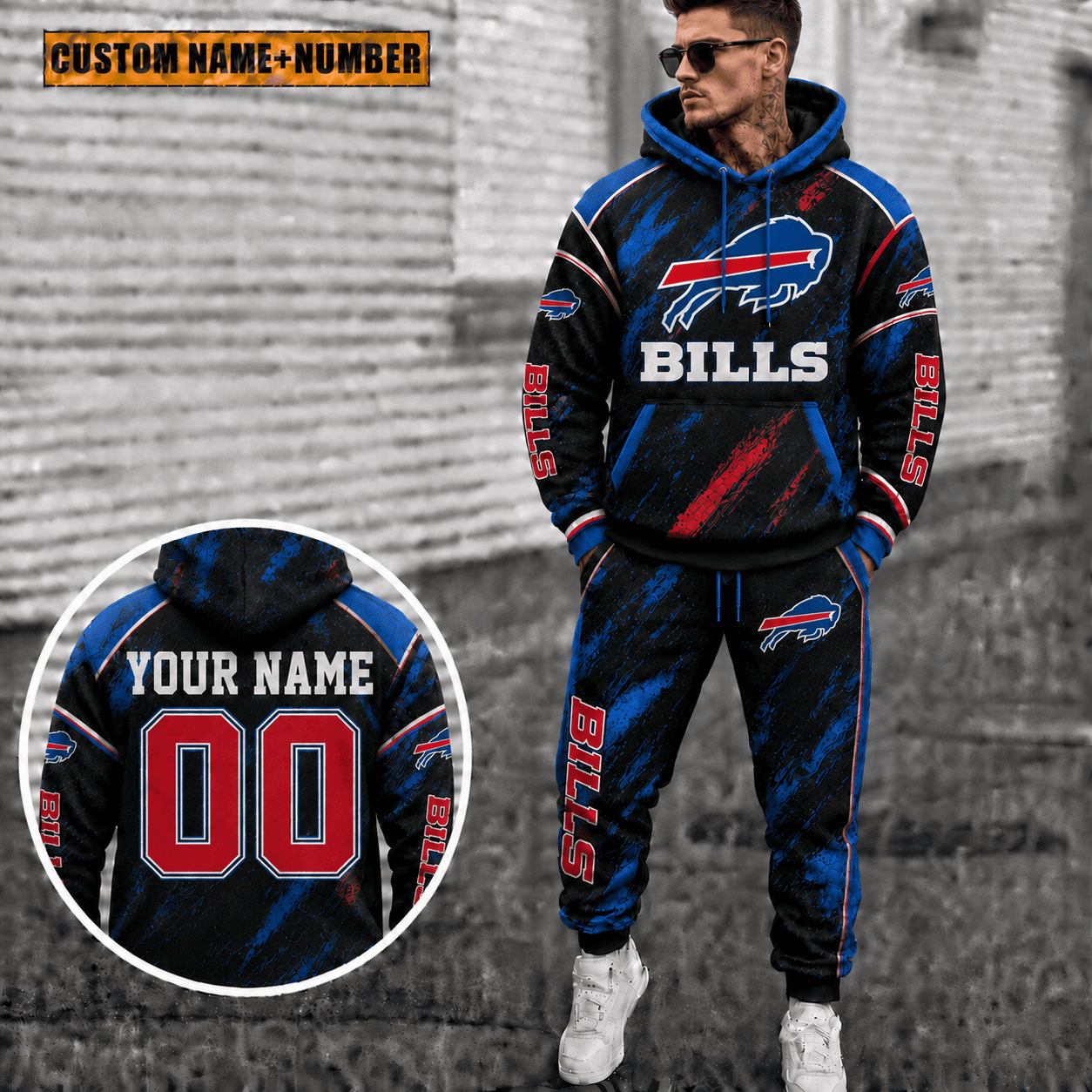Buffalo Bills Personalized Combo Hoodie And Sweatpants Gift For Fan VAN8222