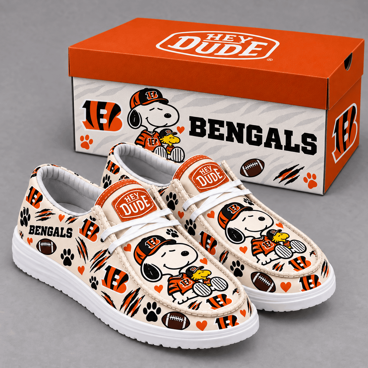 Cincinnati Bengals | Premium NFL Football Field Fan Loafer Shoes - VA61524