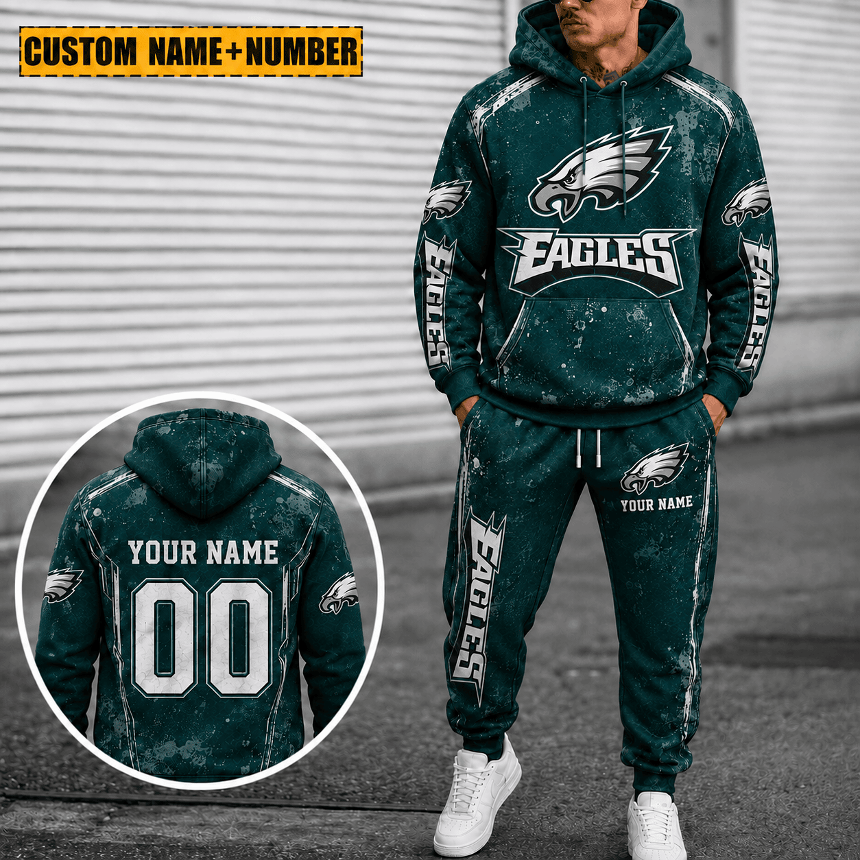 Philadelphia Eagles Personalized Combo Hoodie And Sweatpants Gift For Fan VAN77172