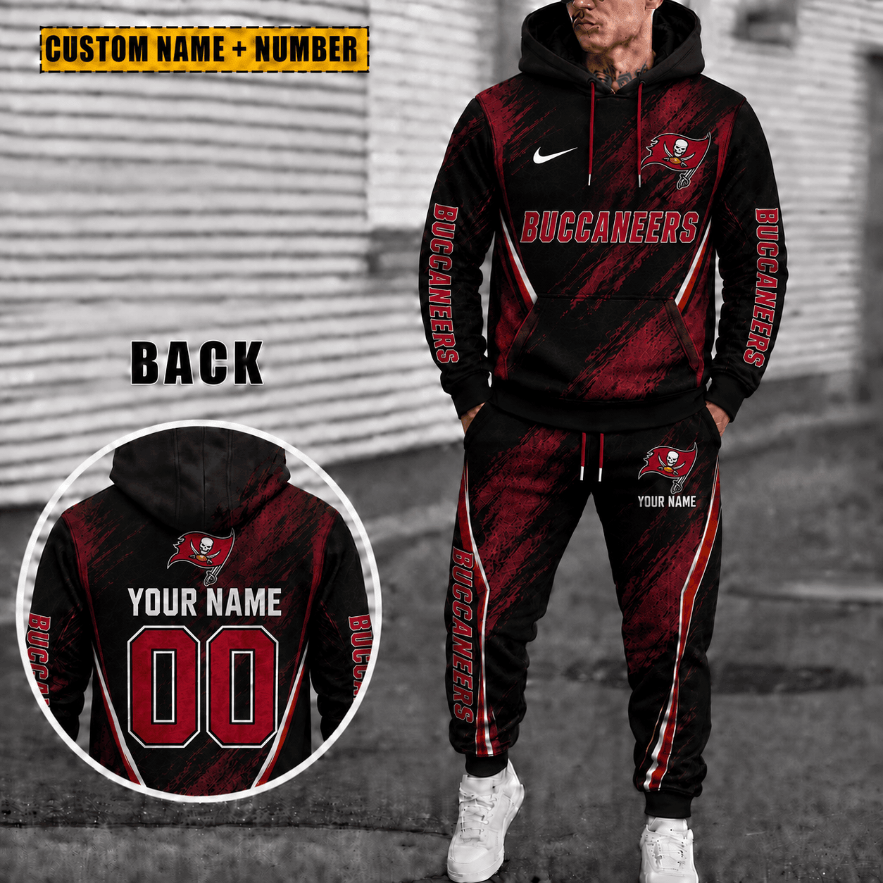 Tampa Bay Buccaneers Personalized Combo Hoodie And Sweatpants Gift For Fan VAN6637