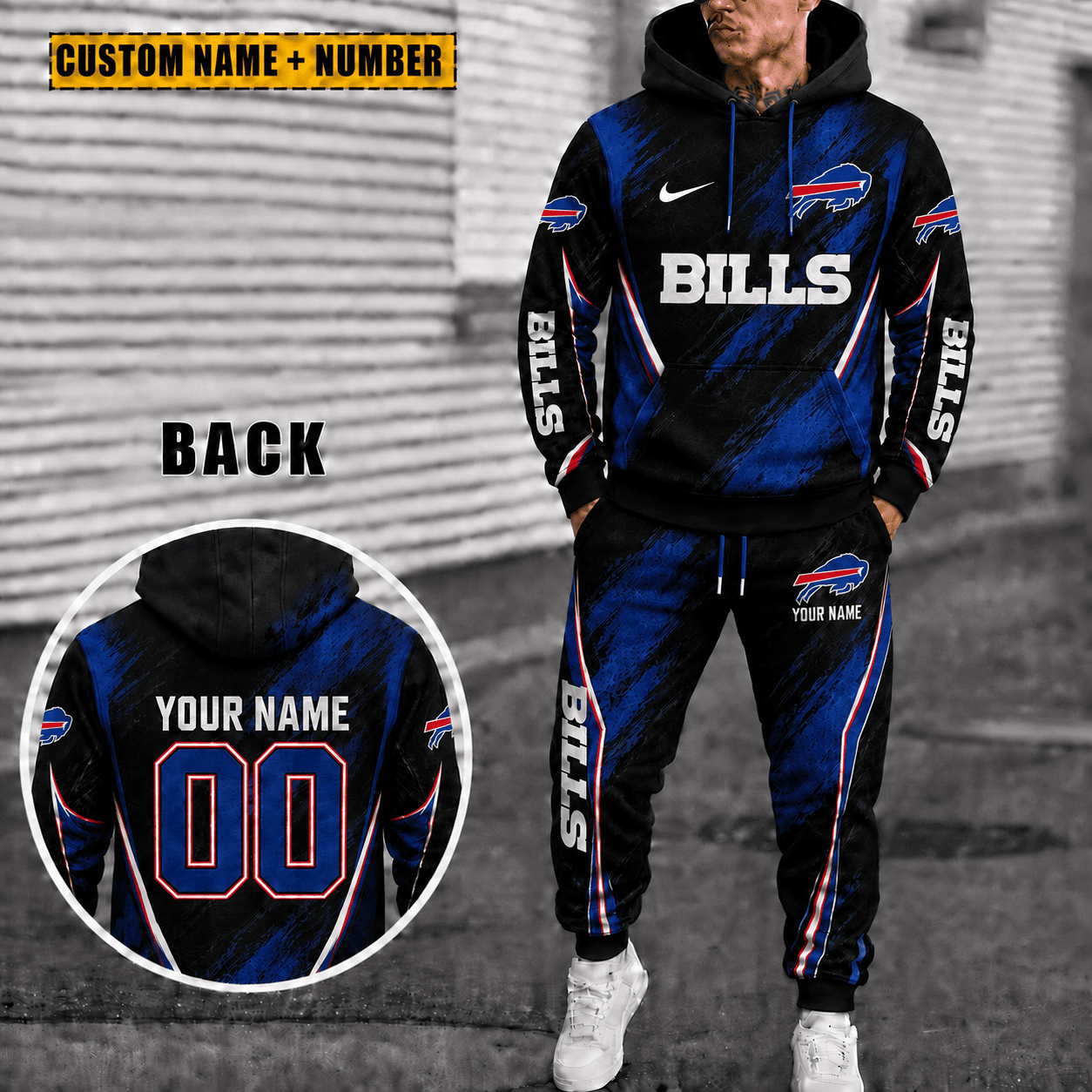 Buffalo Bills Personalized Combo Hoodie And Sweatpants Gift For Fan VAN6623