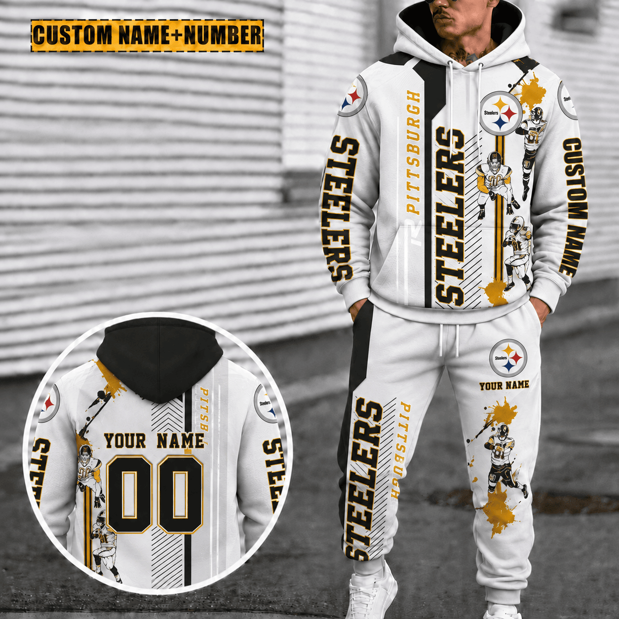 Pittsburgh Steelers Personalized Combo Hoodie And Sweatpants Gift For Fan VAN91100