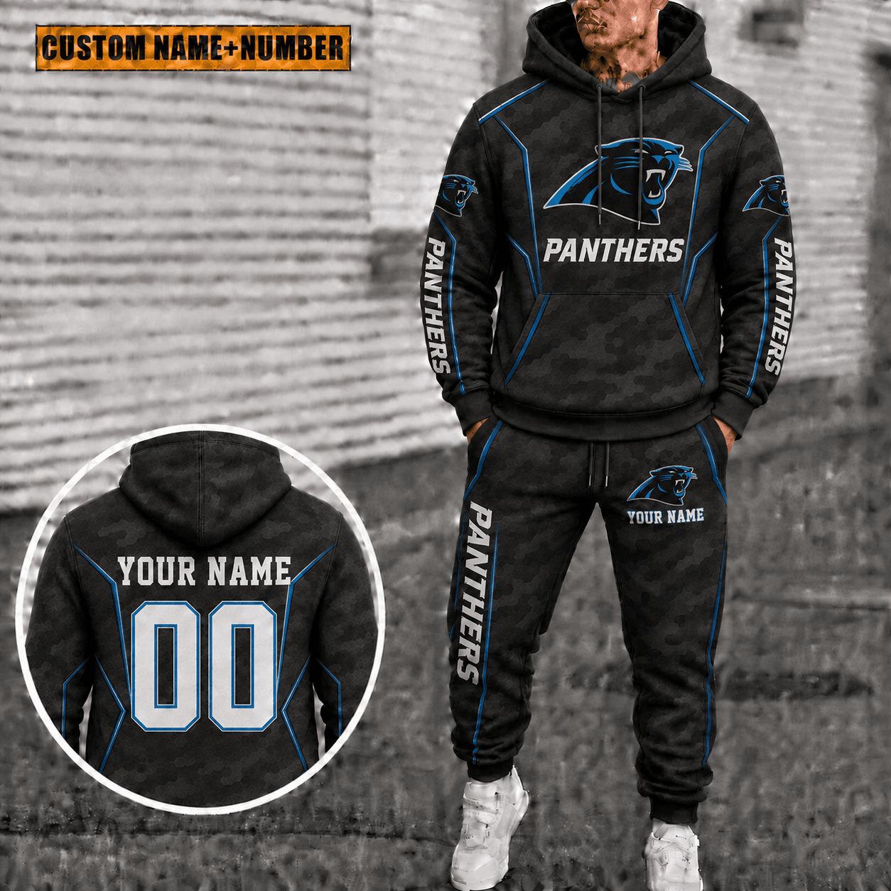 Carolina Panthers Personalized Combo Hoodie And Sweatpants Gift For Fan VAN88111