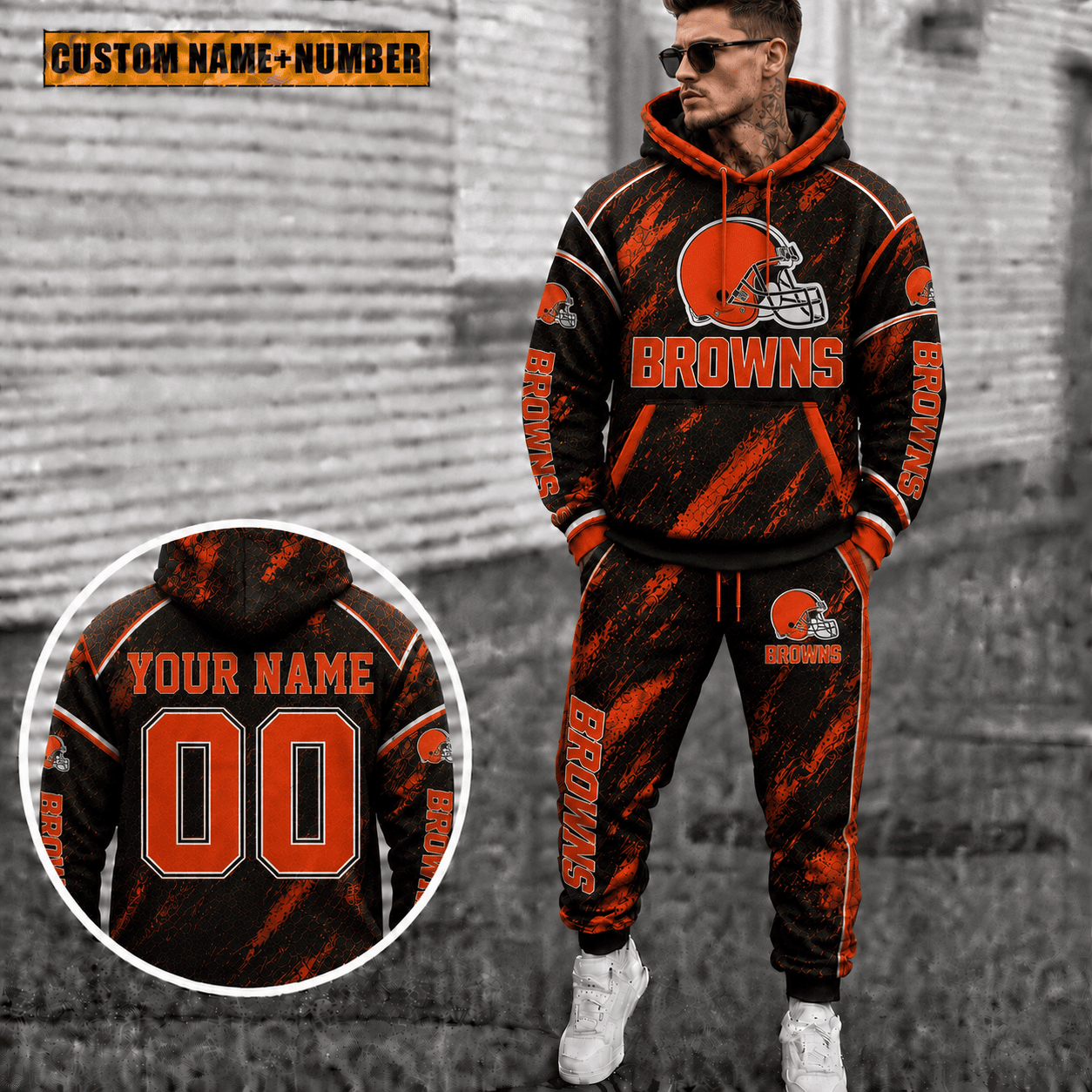 Cleveland Browns Personalized Combo Hoodie And Sweatpants Gift For Fan VAN8214