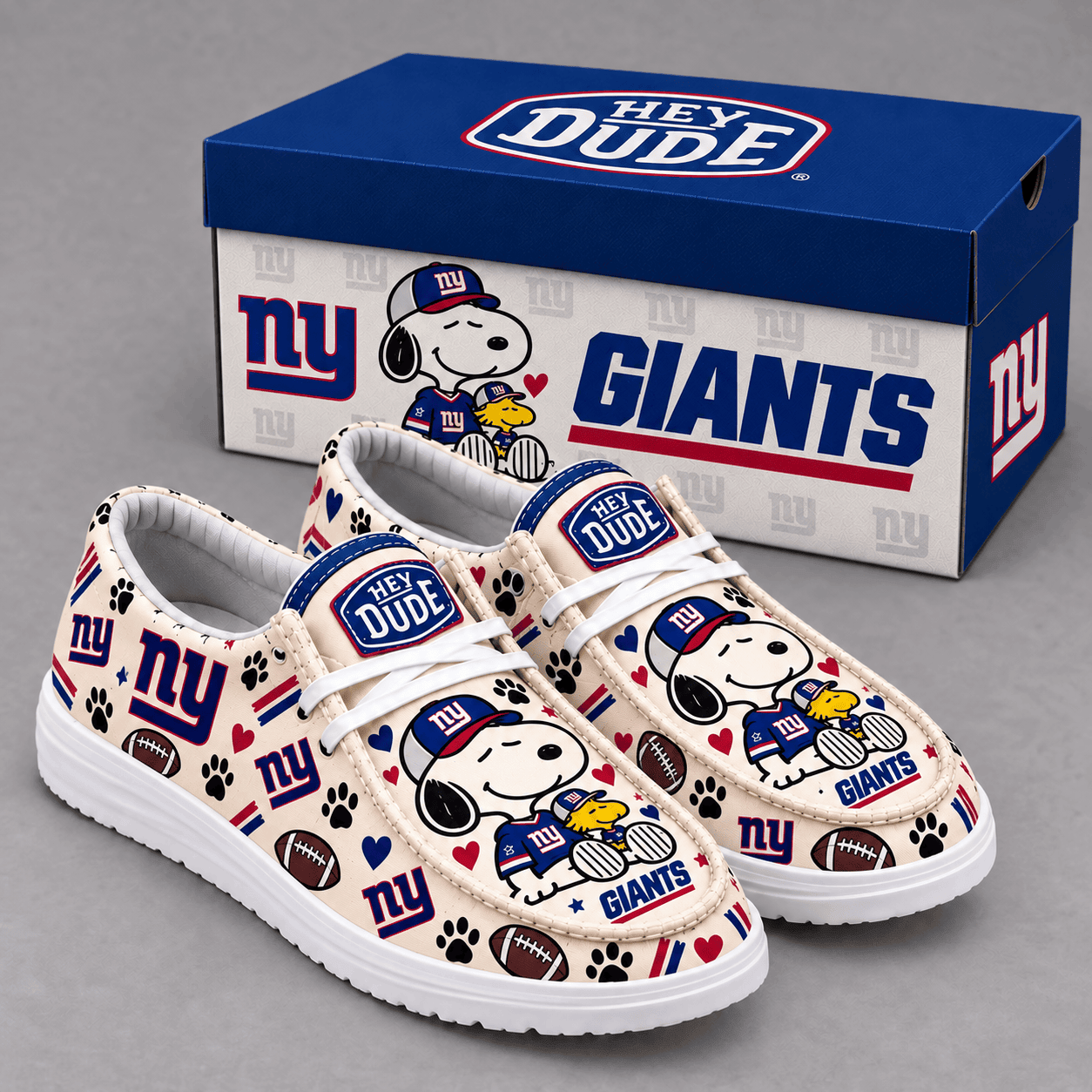 New York Giants | Premium NFL Football Field Fan Loafer Shoes - VA61526