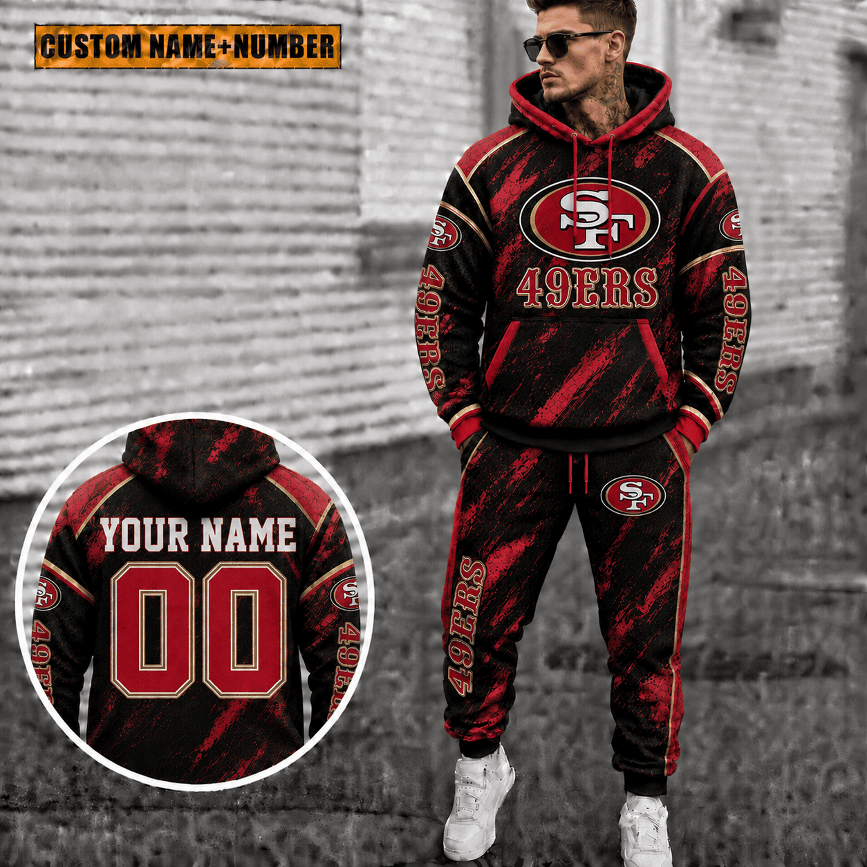 San Francisco 49ers Personalized Combo Hoodie And Sweatpants Gift For Fan VAN8234