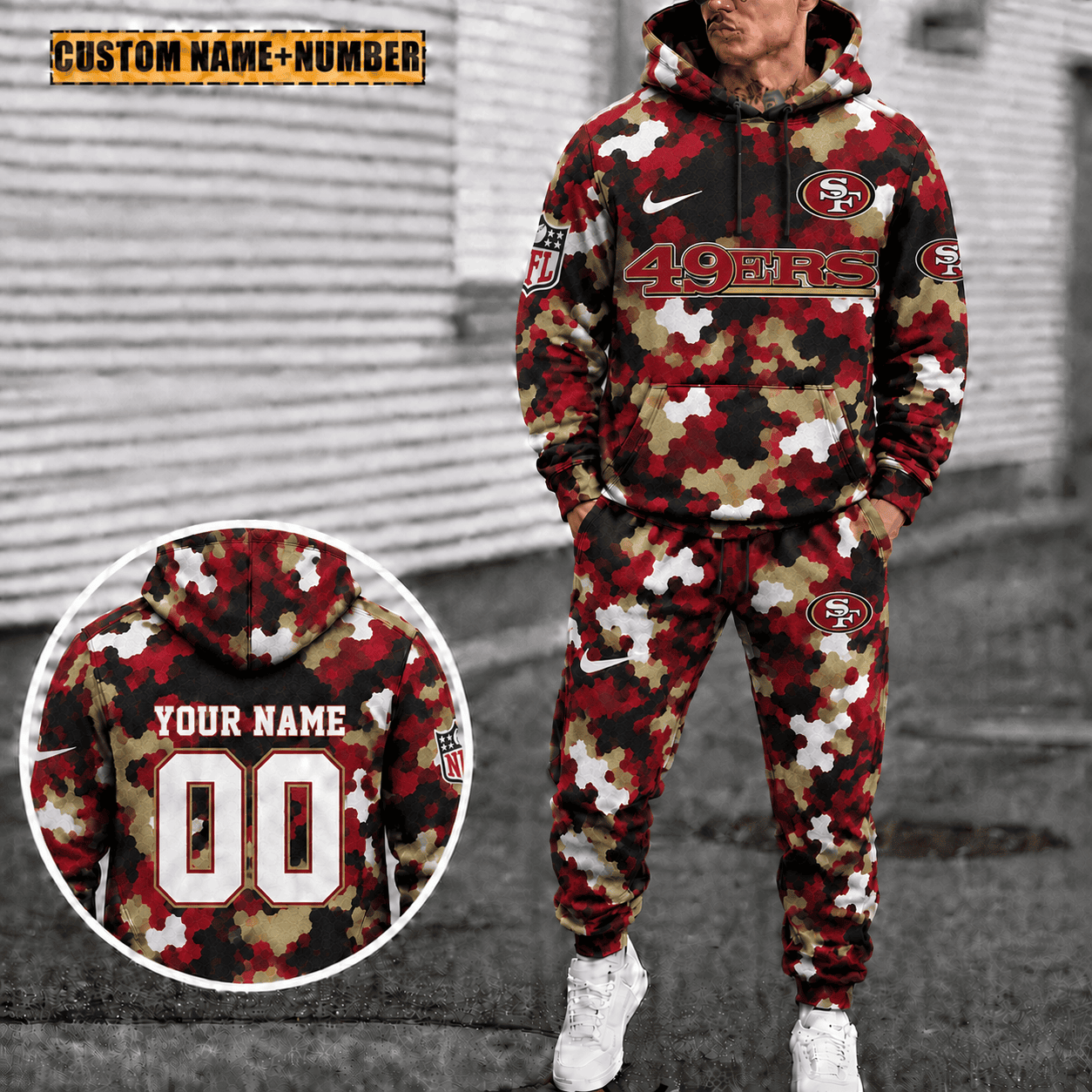 San Francisco 49ers Personalized Combo Hoodie And Sweatpants Gift For Fan VAN4082