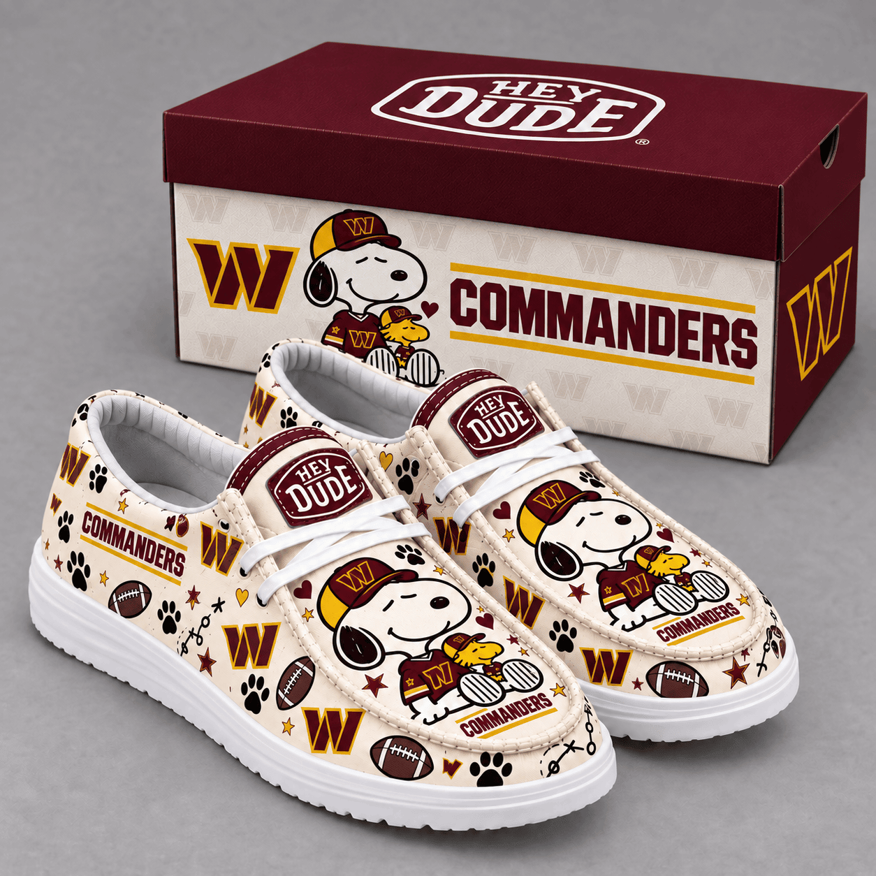 Washington Commanders | Premium NFL Football Field Fan Loafer Shoes - VA61543