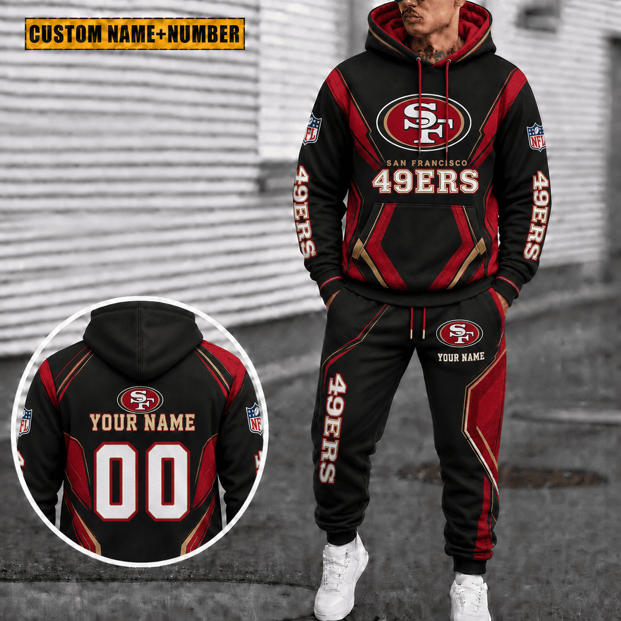 San Francisco 49ers Personalized Combo Hoodie And Sweatpants Gift For Fan VAN44120