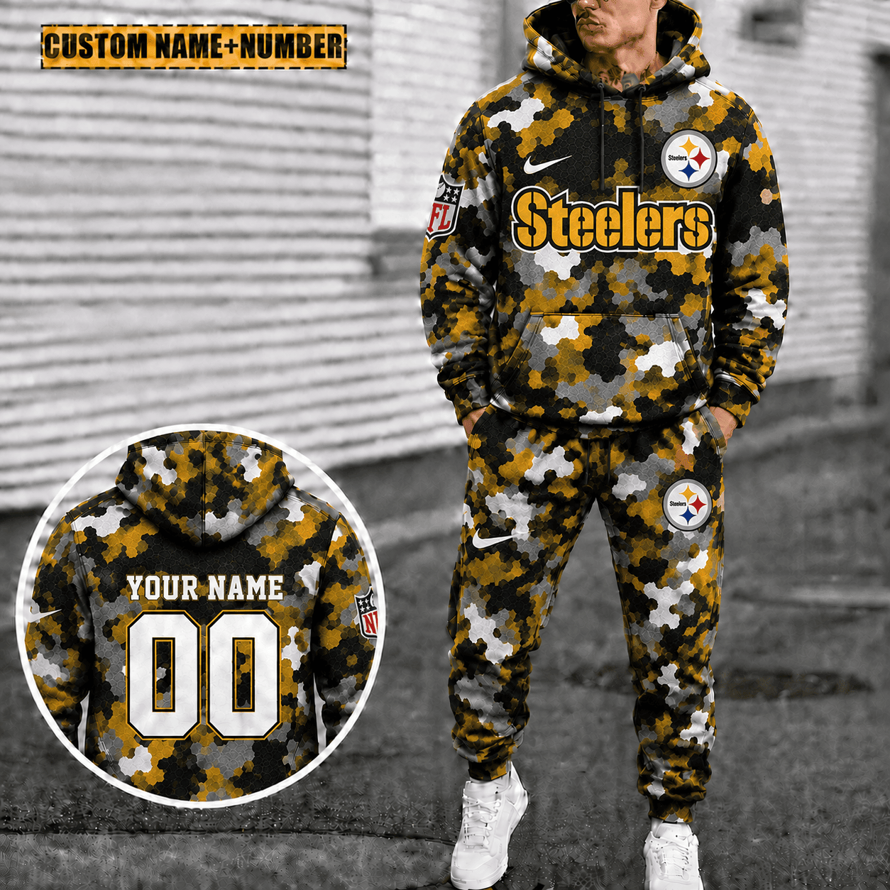 Pittsburgh Steelers Personalized Combo Hoodie And Sweatpants Gift For Fan VAN4051