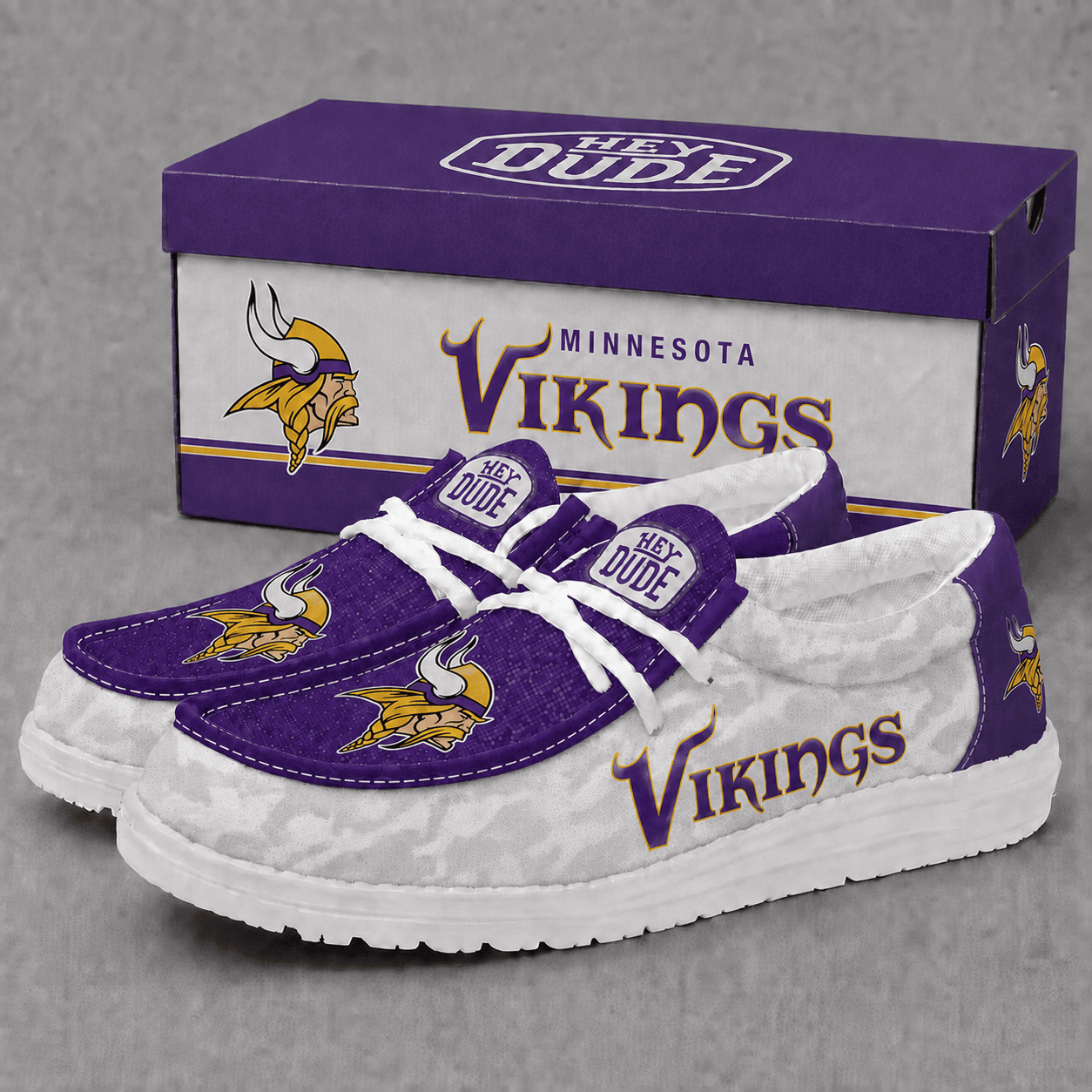 Minnesota Vikings | Premium NFL Football Field Fan Loafer Shoes - VA22536