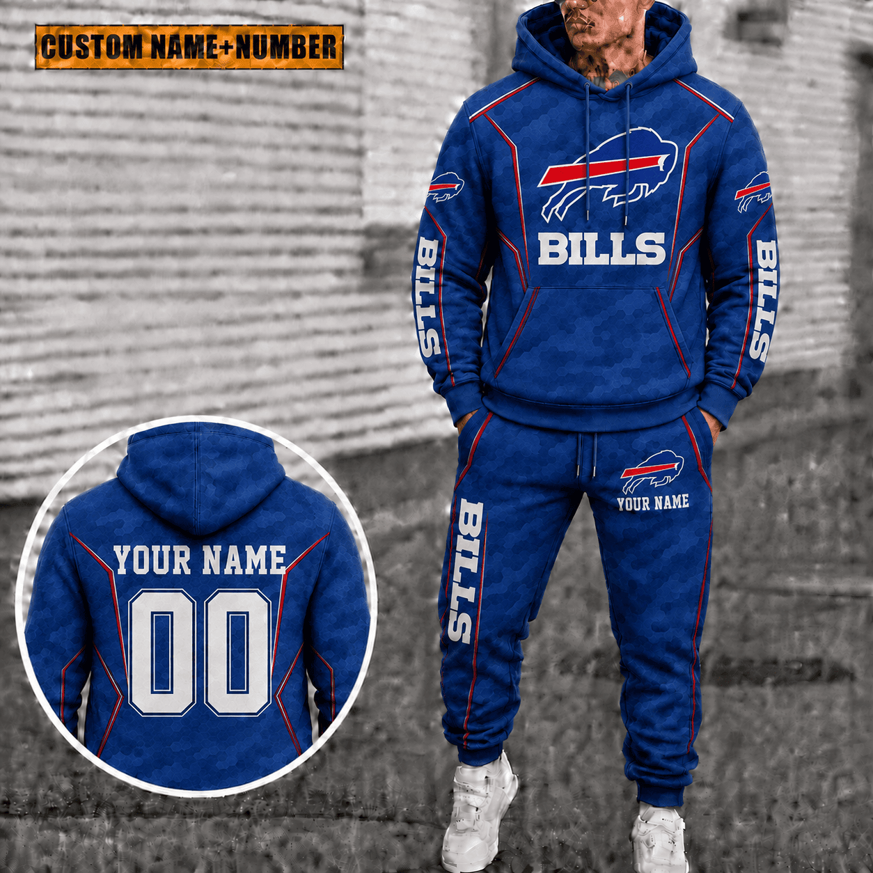 Buffalo Bills Personalized Combo Hoodie And Sweatpants Gift For Fan VAN88192