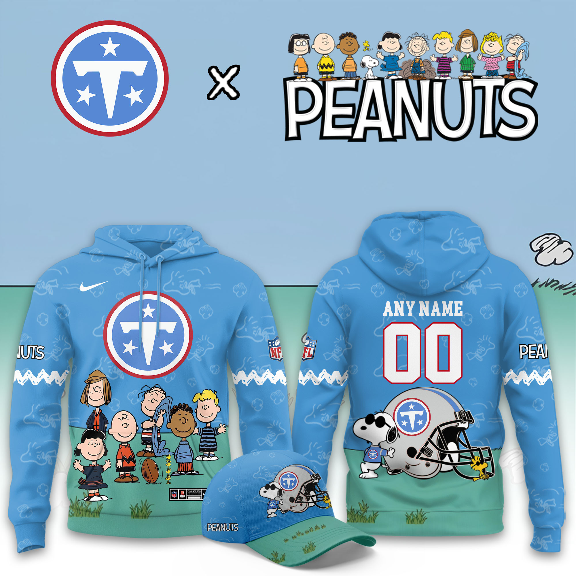 Tennessee Titans x Peanuts 2026 Special Edition Custom Hoodie PBY3HL7