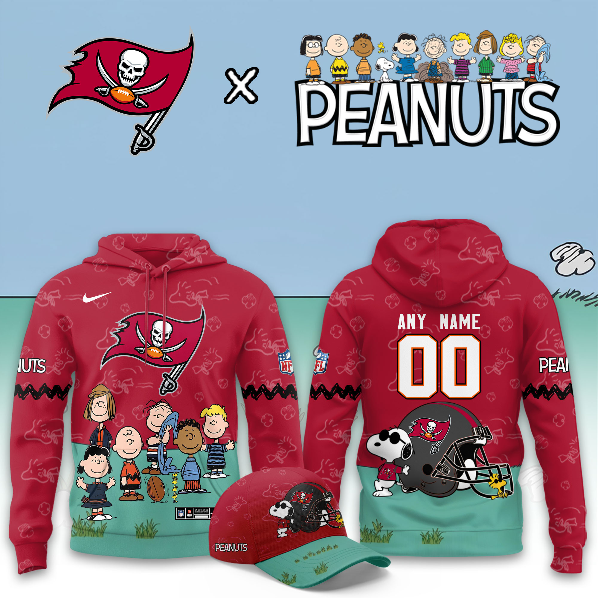 Tampa Bay Buccaneers x Peanuts 2026 Special Edition Custom Hoodie PBO3RX6