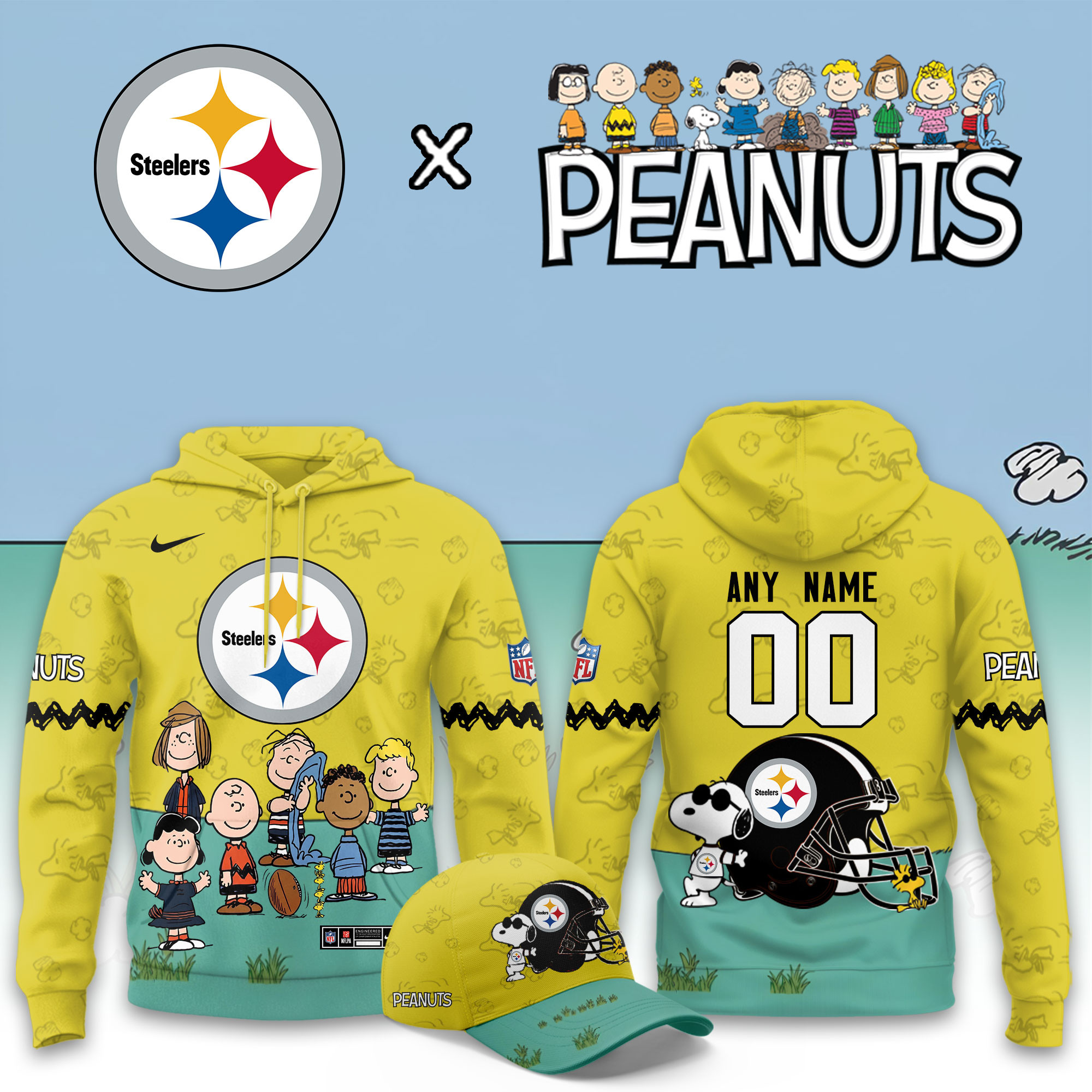 Pittsburgh Steelers x Peanuts 2026 Special Edition Custom Hoodie PBS973R