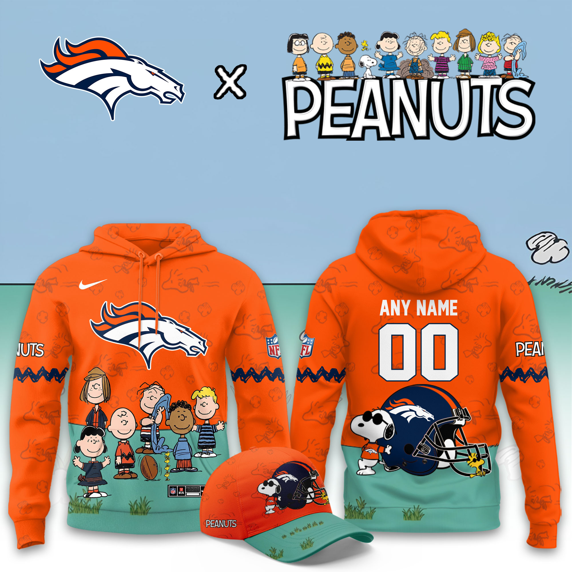 Denver Broncos x Peanuts 2026 Special Edition Custom Hoodie PBDVN1Q