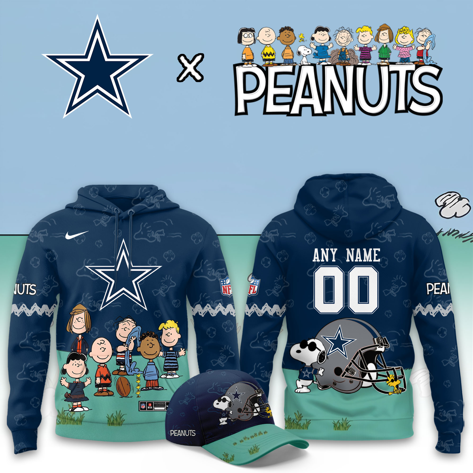 Dallas Cowboys x Peanuts 2026 Special Edition Custom Hoodie PBKIXLG