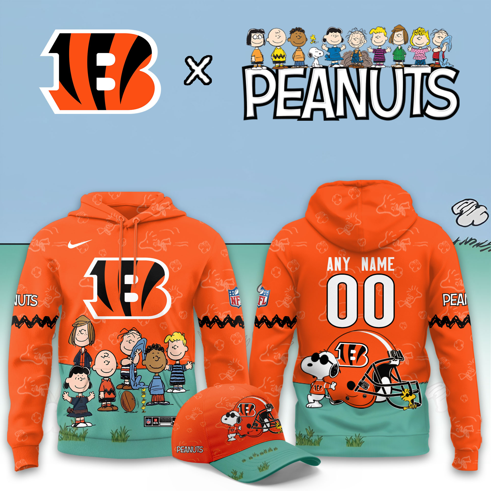 Cincinnati Bengals x Peanuts 2026 Special Edition Custom Hoodie PBUWFQY