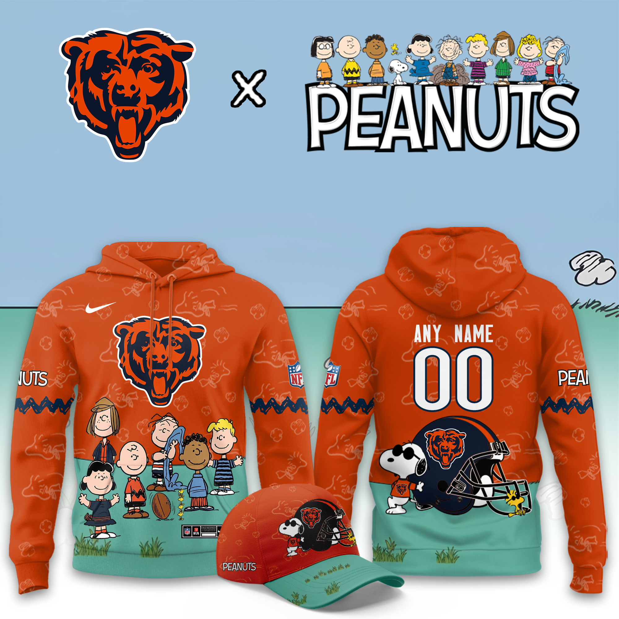Chicago Bears x Peanuts 2026 Special Edition Custom Hoodie PB84QRA