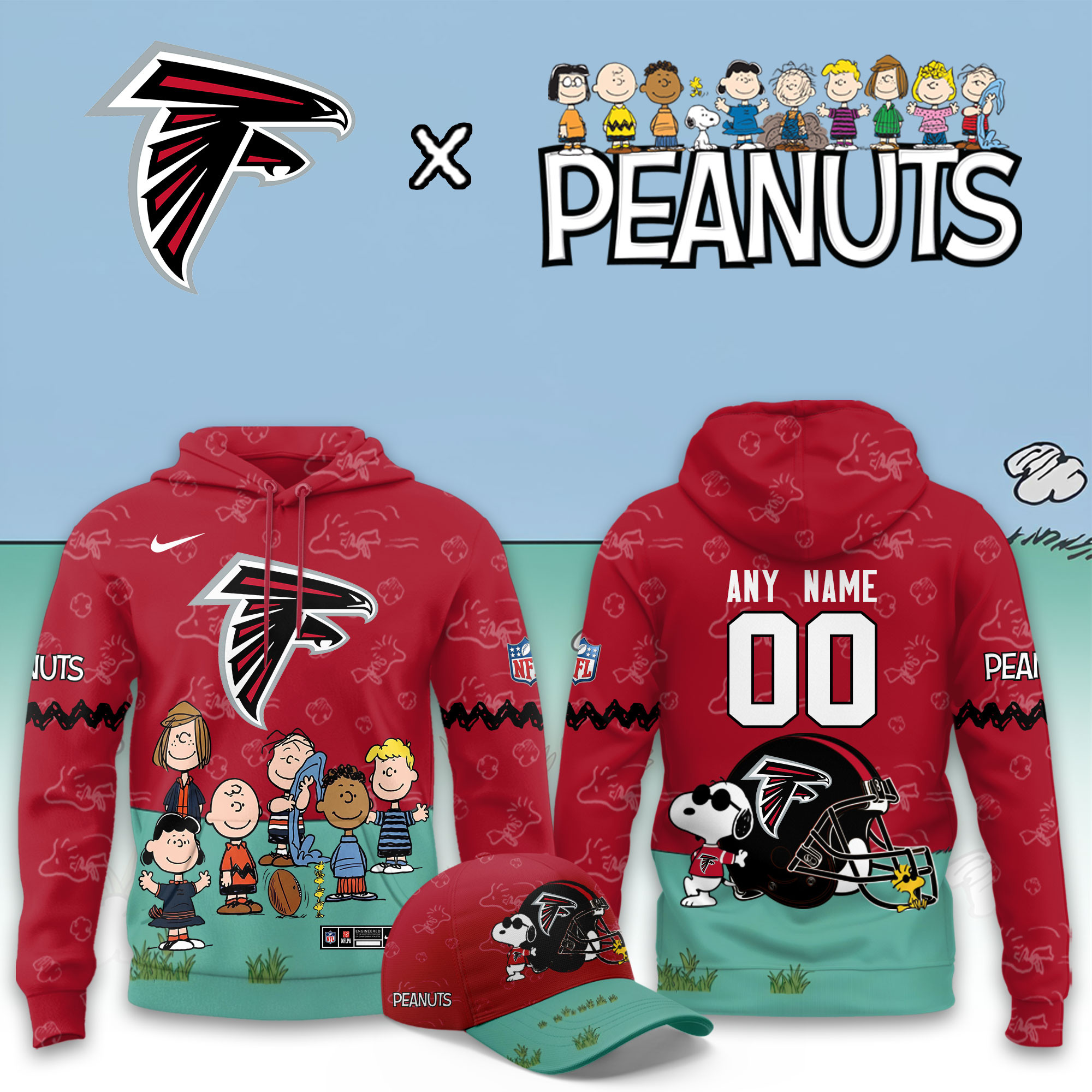 Atlanta Falcons x Peanuts 2026 Special Edition Hoodie PBI2IC1