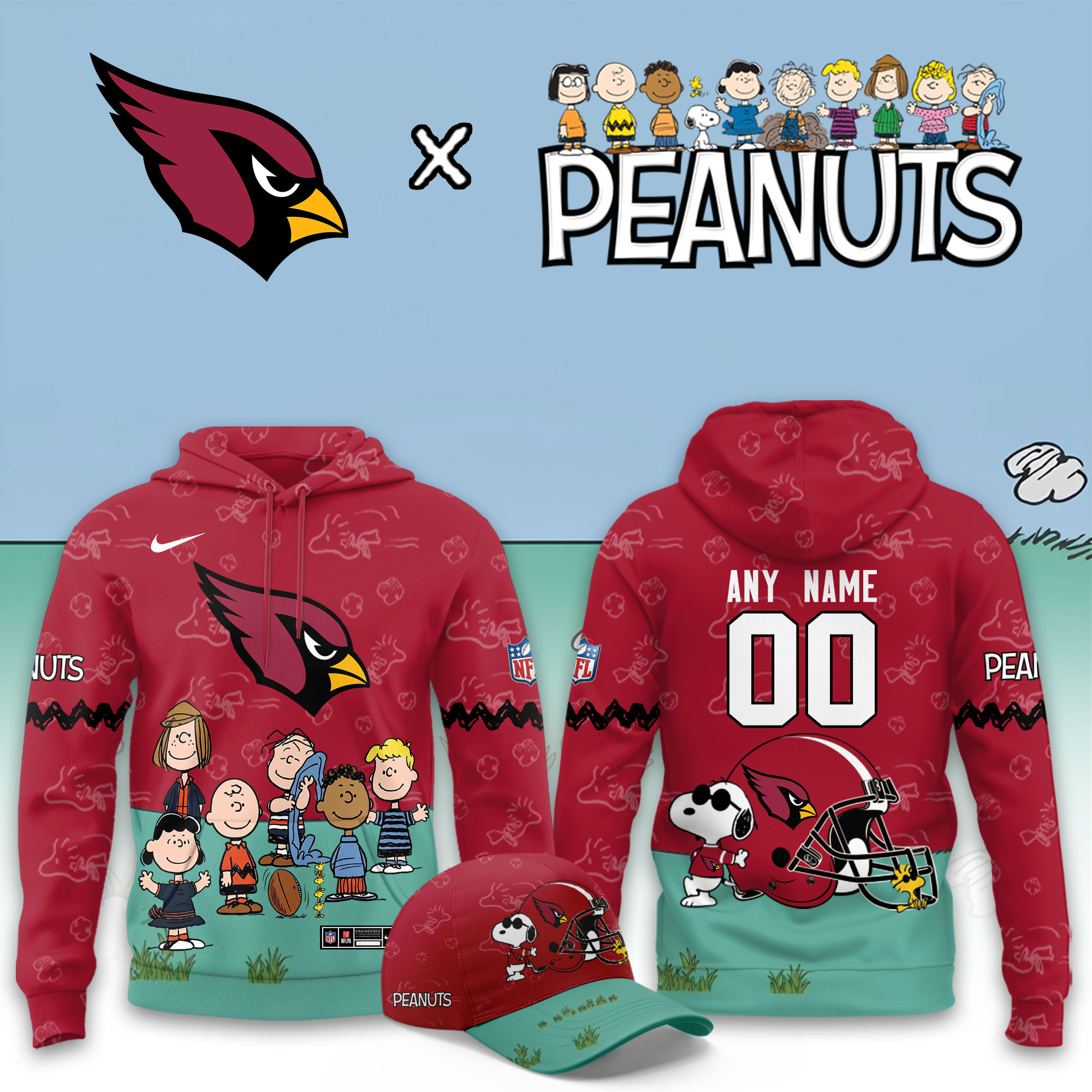 Arizona Cardinals x Peanuts 2026 Special Edition Hoodie PBIB44C