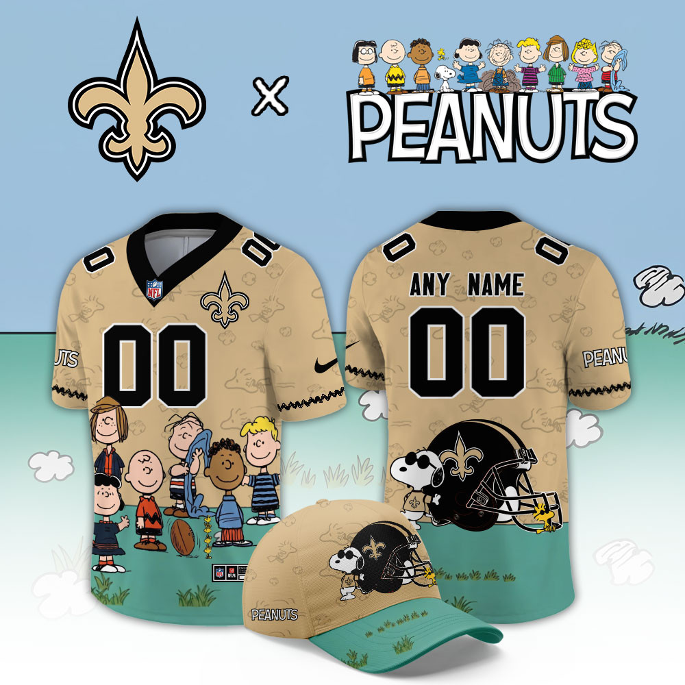 New Orleans Saints x Peanuts 2026 Limited Football Jersey PB3337N