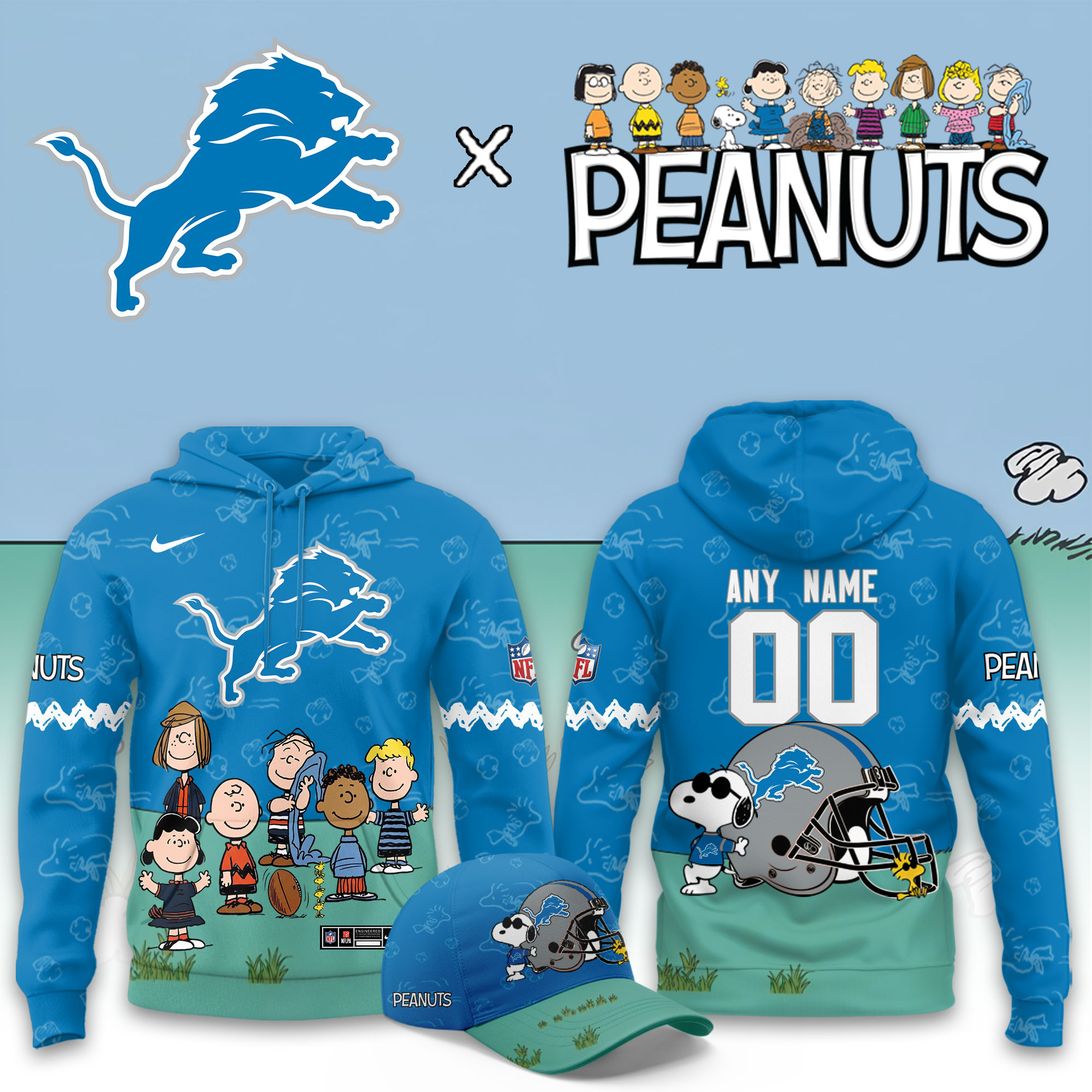 Detroit Lions x Peanuts 2026 Special Edition Hoodie PBY8H47