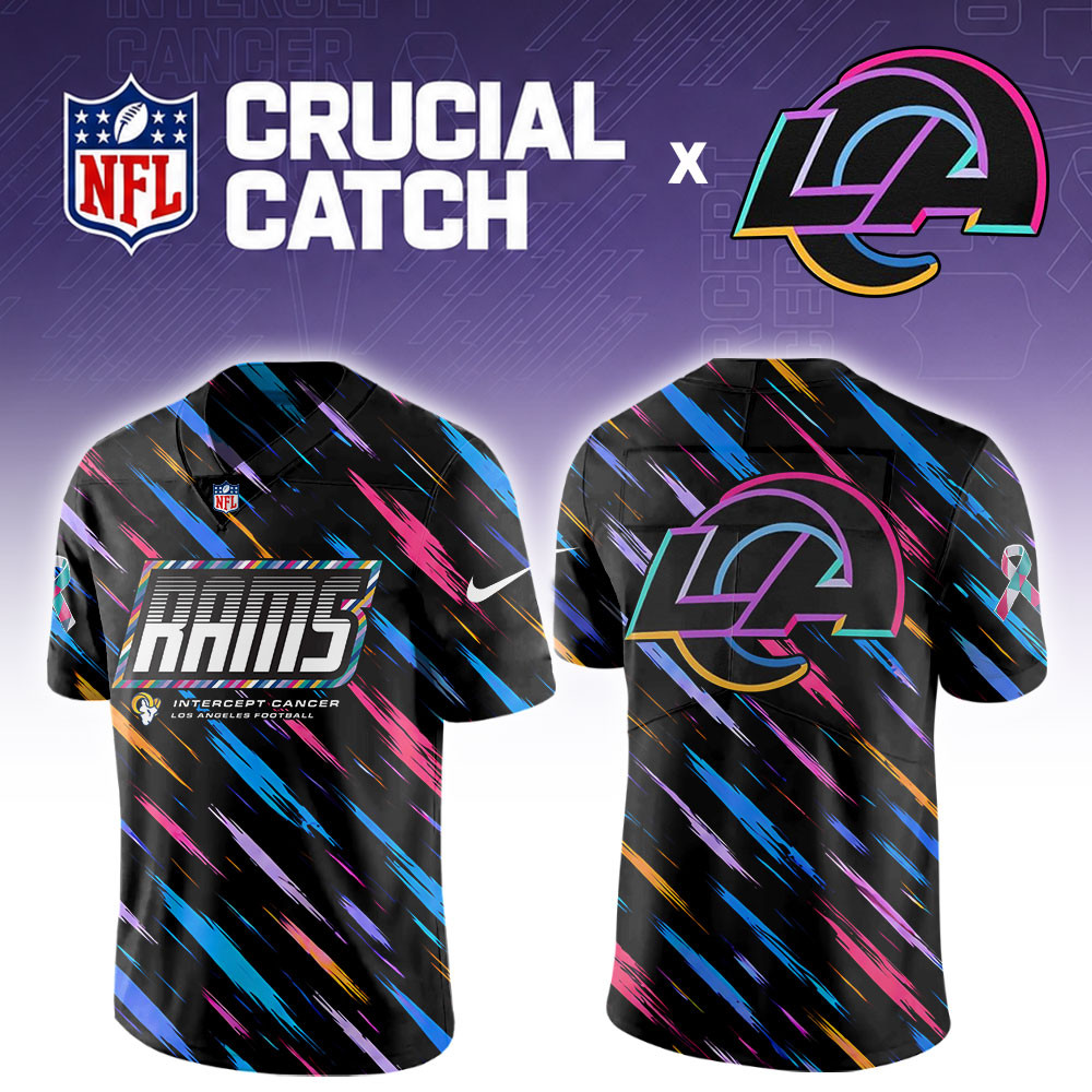 Los Angeles Rams 2026 Breast Cancer Awareness Special Football Jersey PBTKYB1