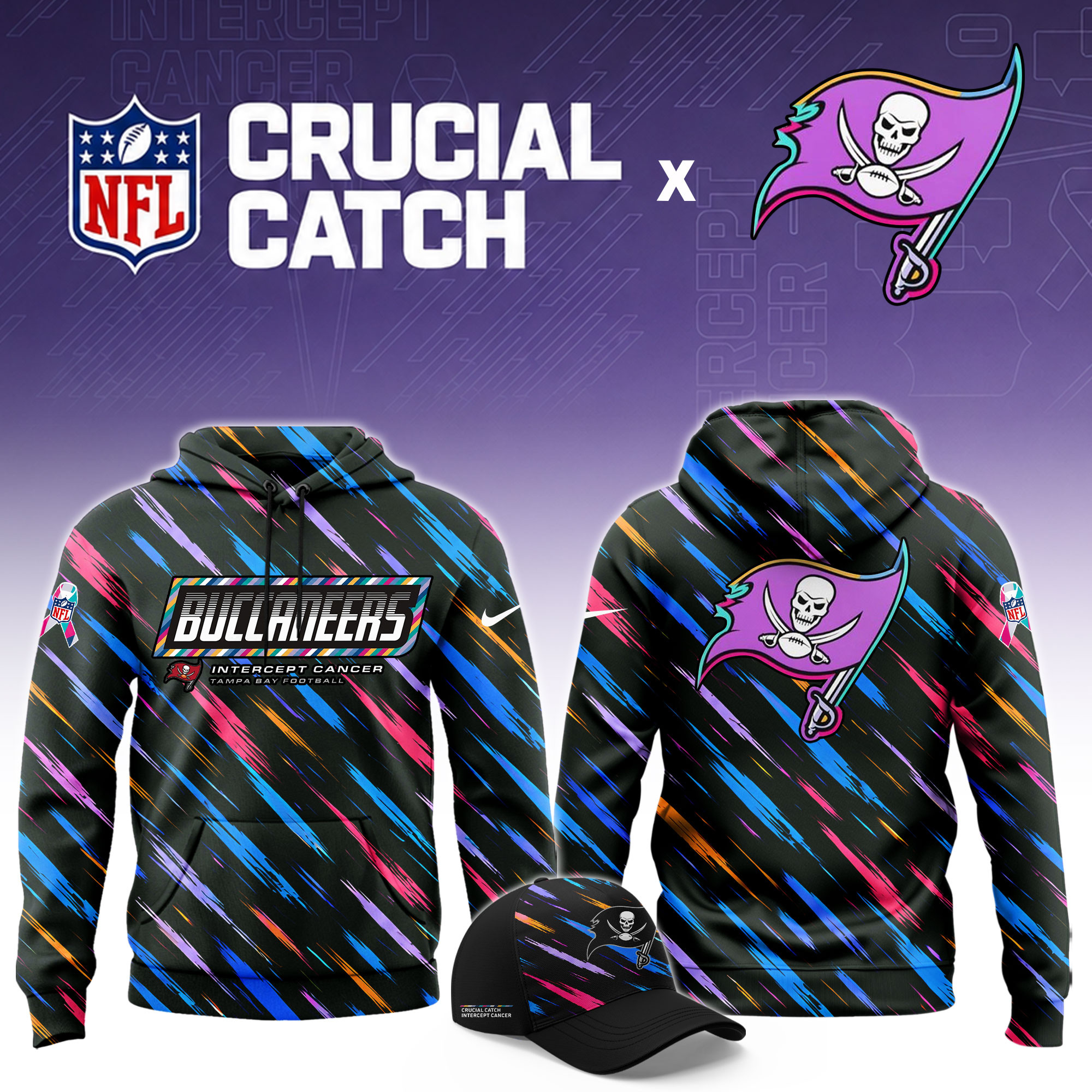 Tampa Bay Buccaneers 2026 Breast Cancer Awareness Limited Hoodie PBVHF9K